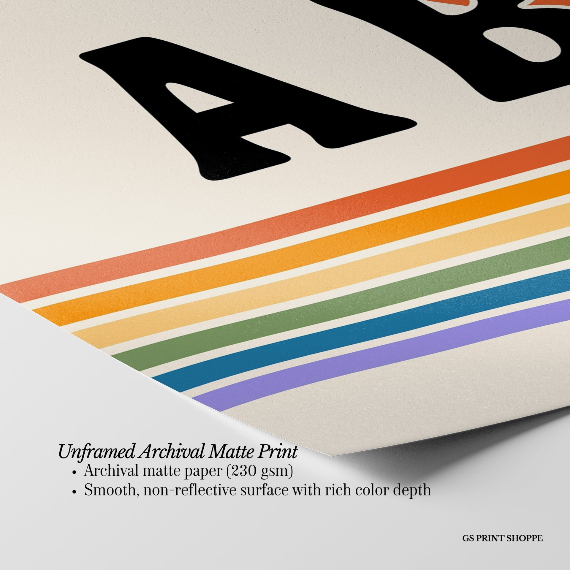 Take a Break Rainbow Horizontal Art Print