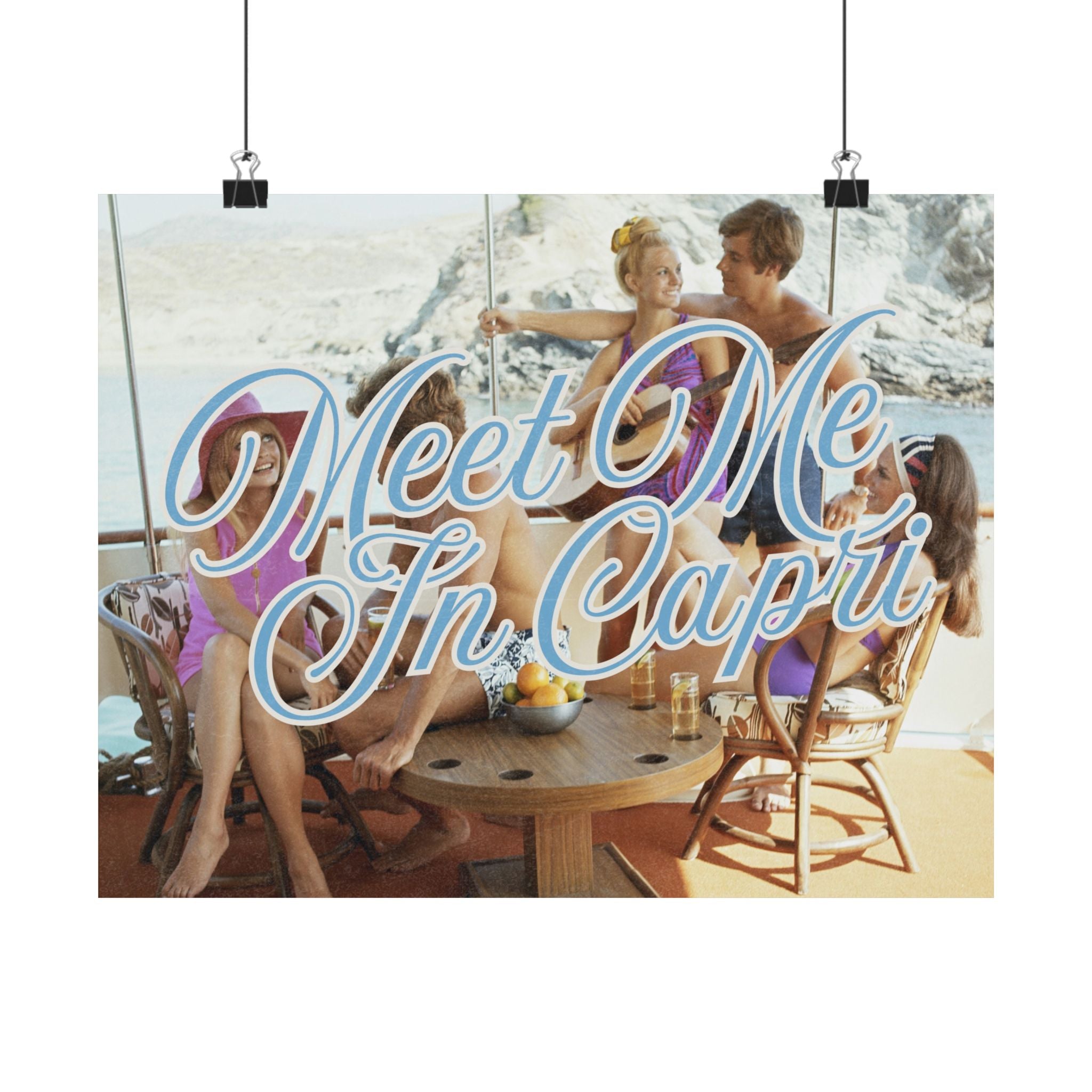 Meet Me In Capri Horizontal Poster