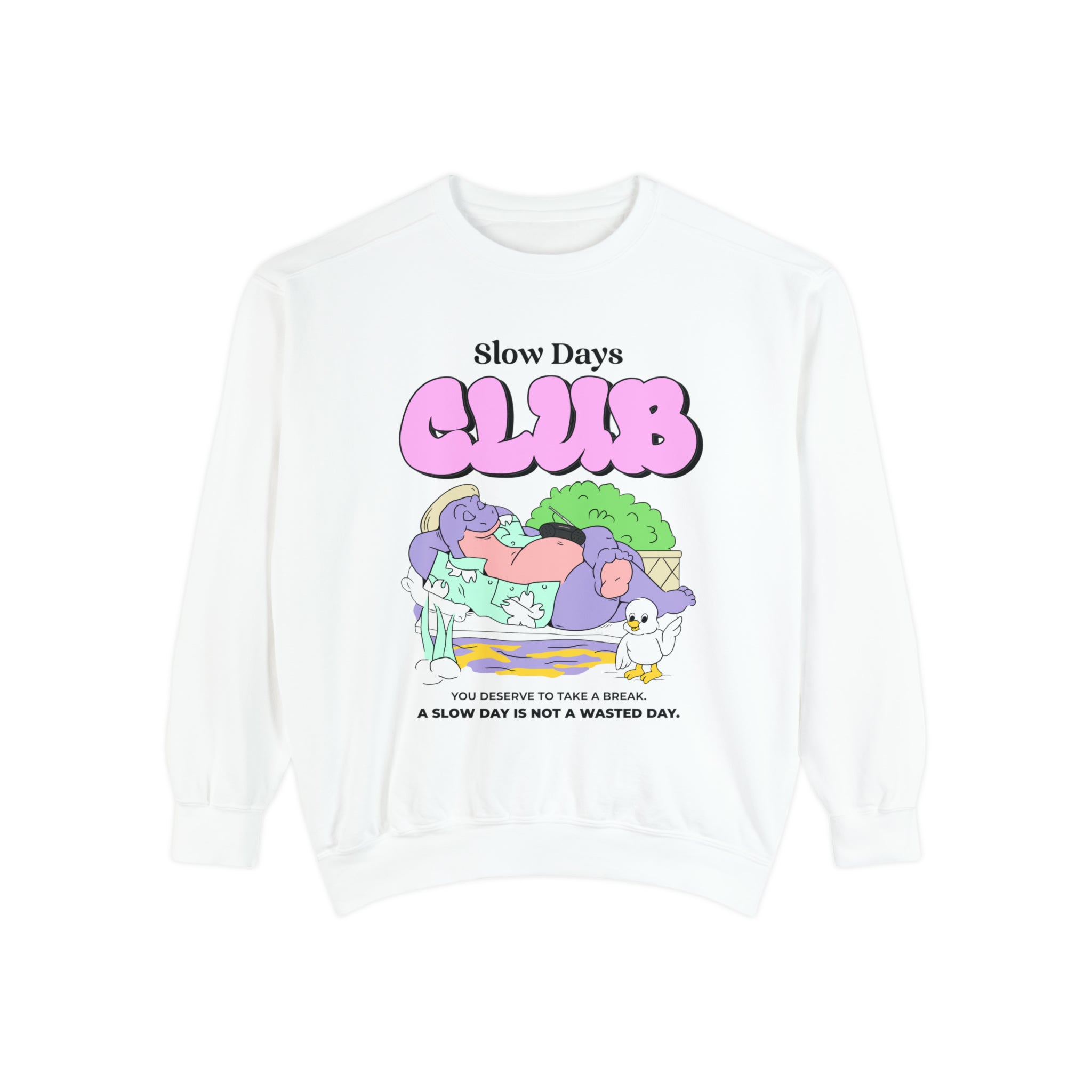 Slow Days Club Comfort Colors Crewneck Sweatshirt