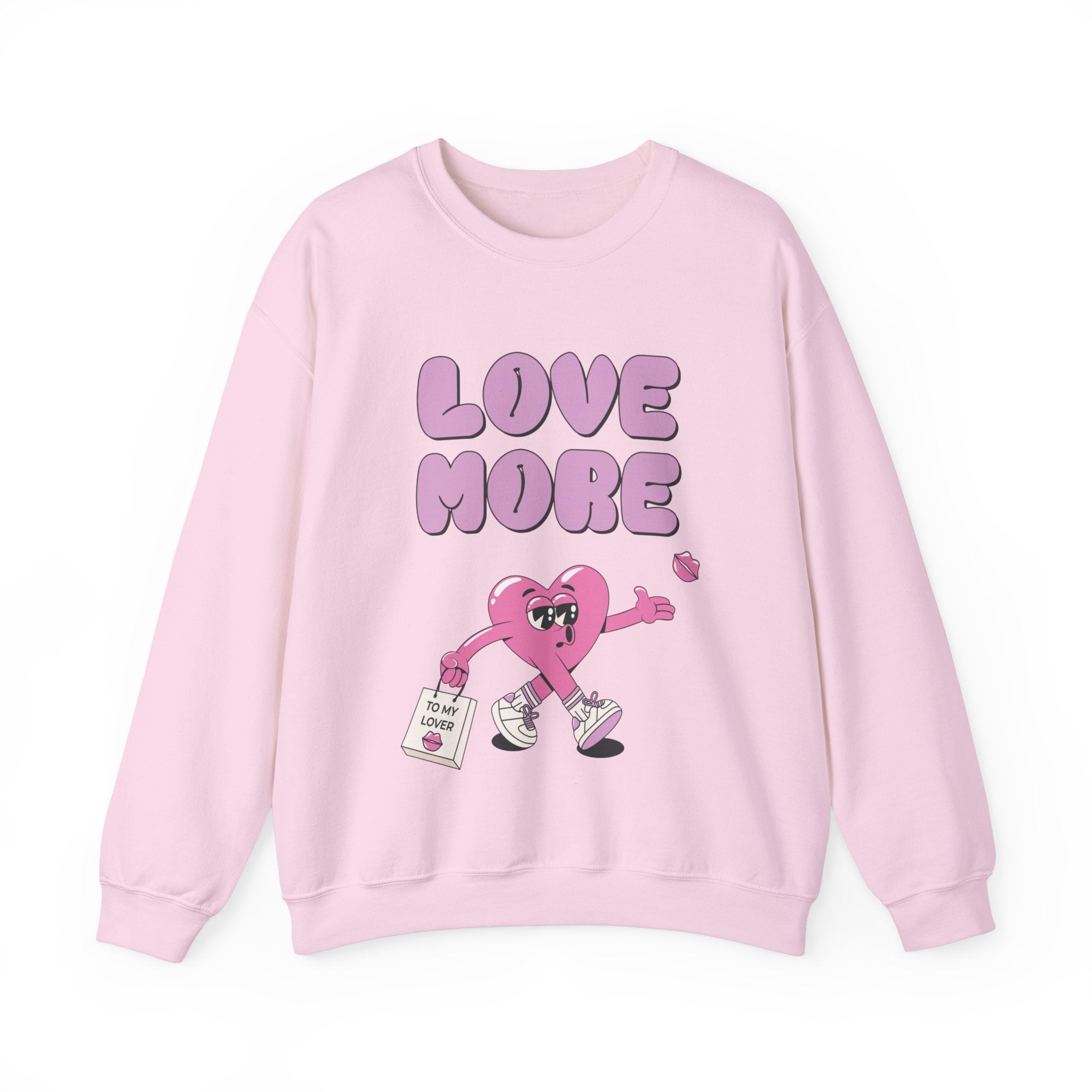 Love More Valentines Day Crewneck Sweatshirt