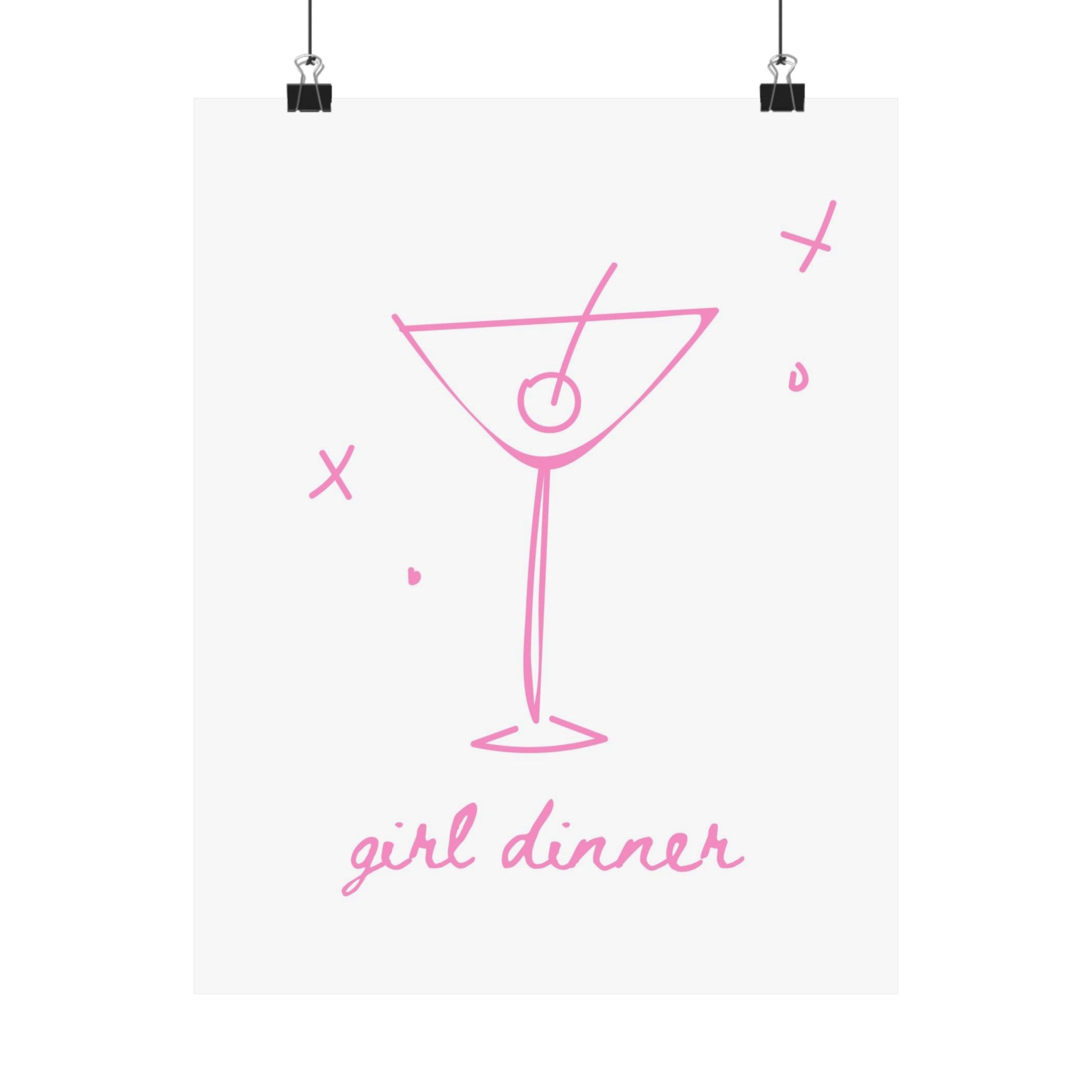 Girl Dinner Pink Physical Poster