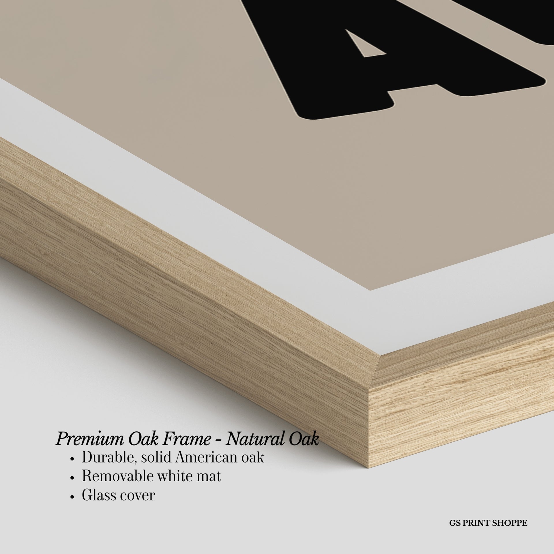 Cleveland Beige Vertical Art Print