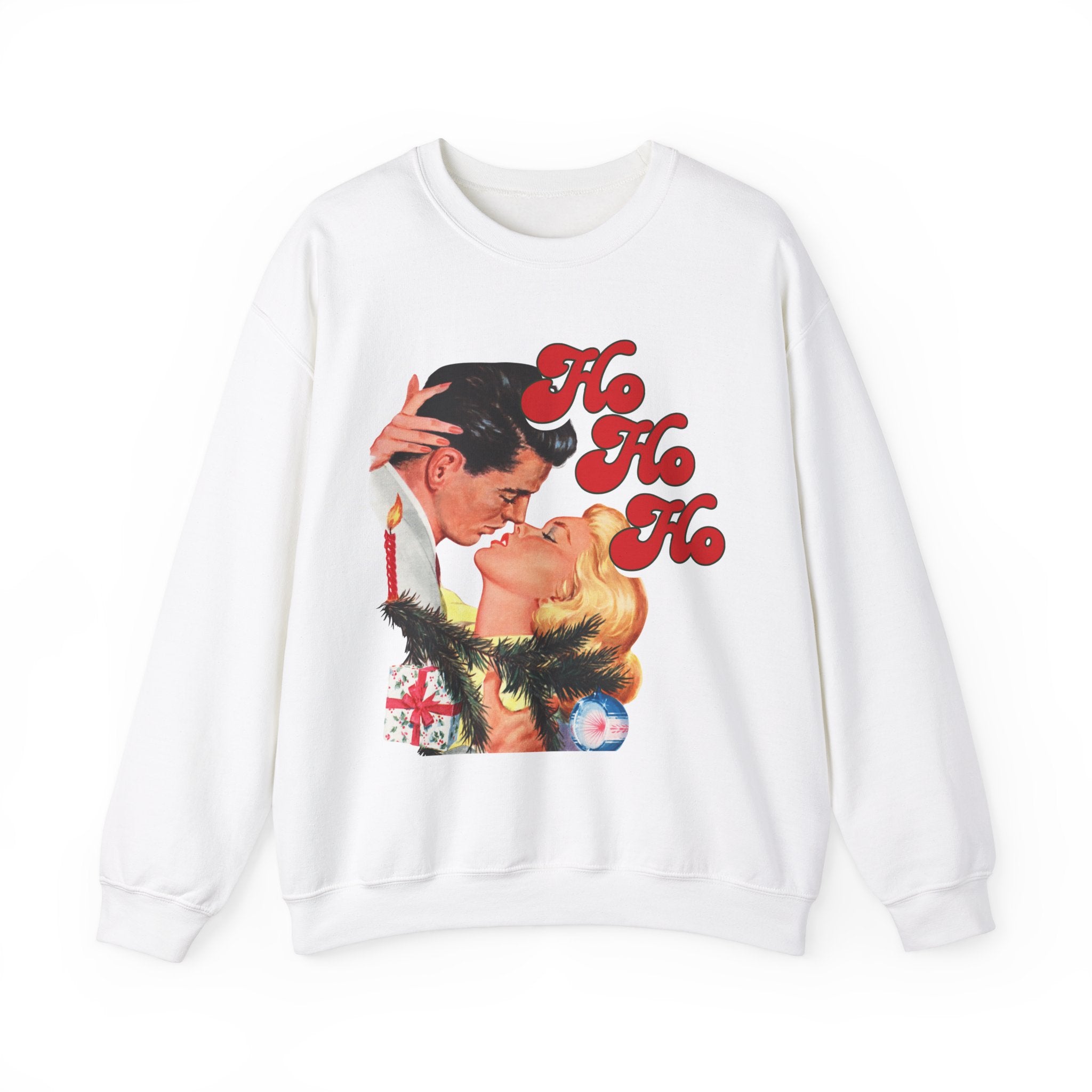 Ho Ho Ho Holiday Gildan Crewneck Sweatshirt