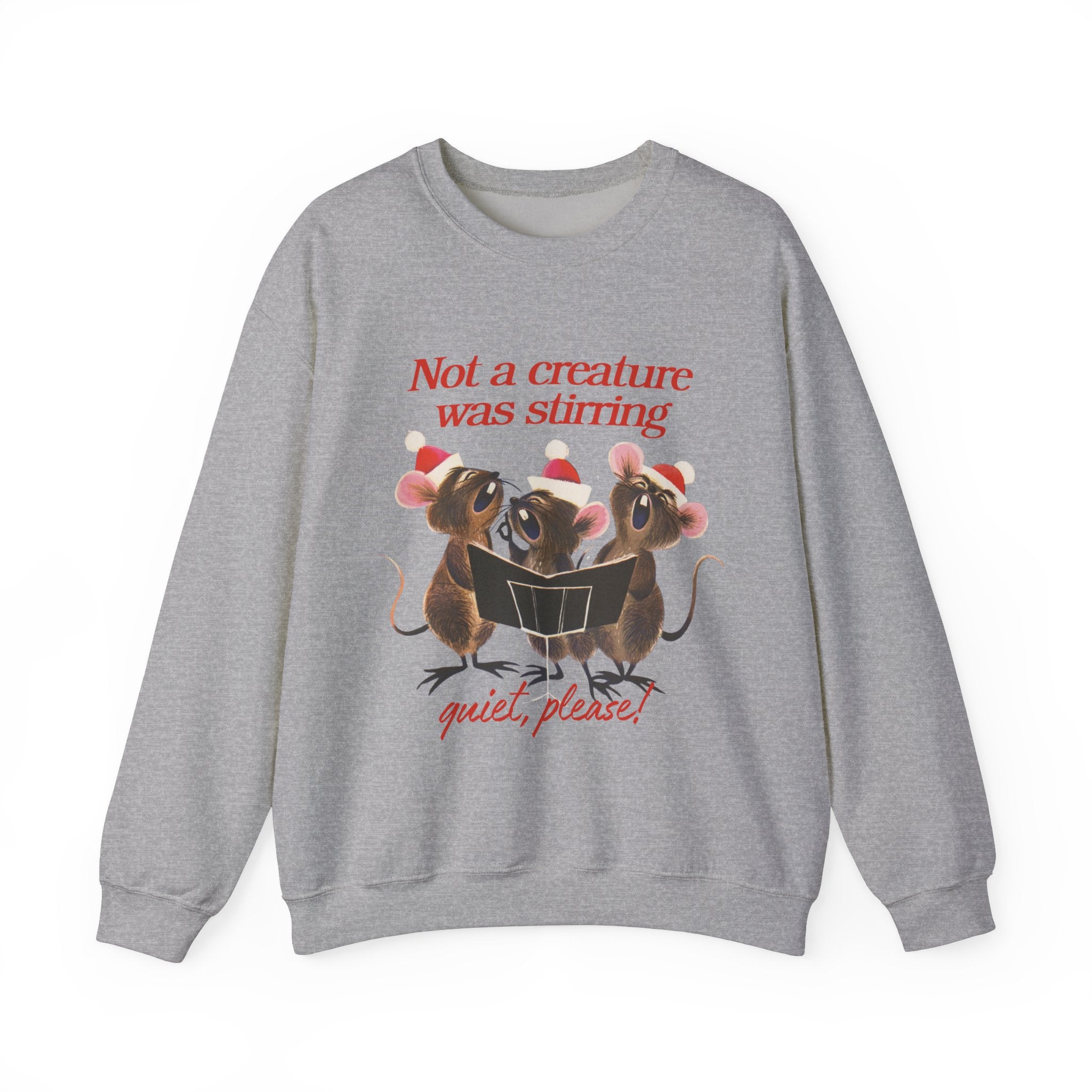 Not a Creature Was Stirring Holiday Gildan Crewneck Sweatshirt