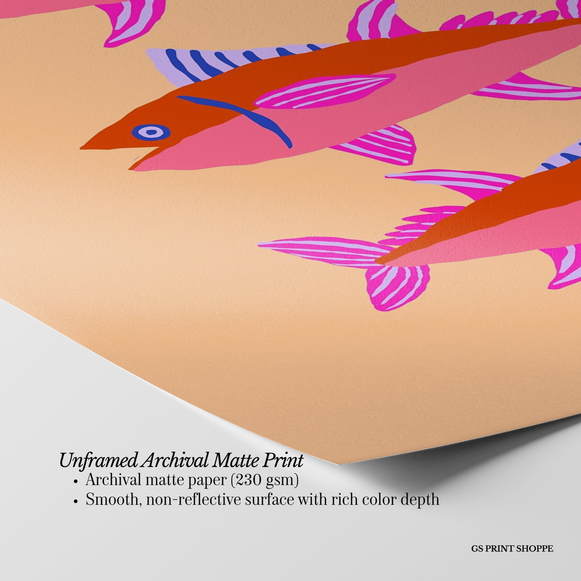 Three Fish Vertical Art Print