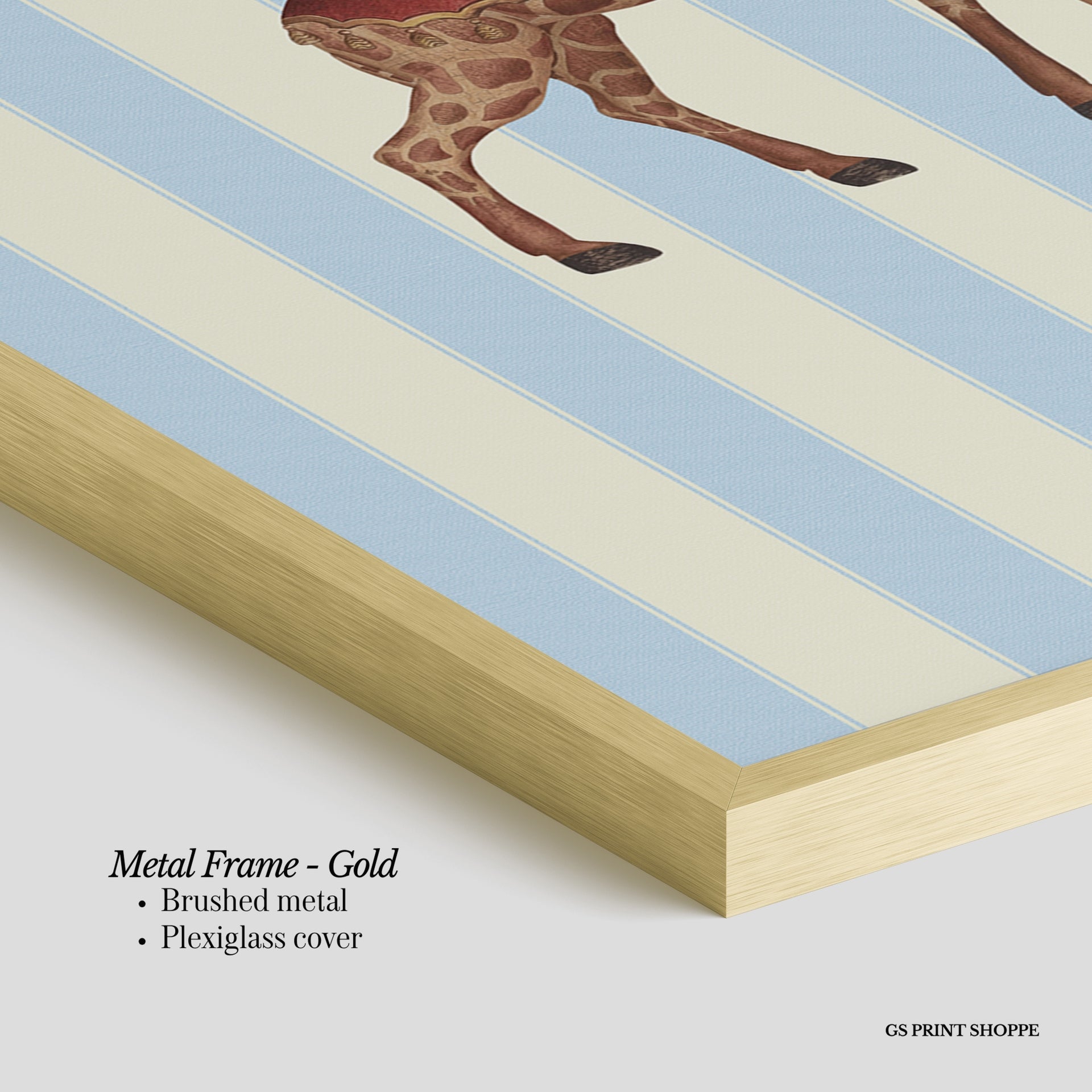 Carousel Giraffe Vertical Art Print
