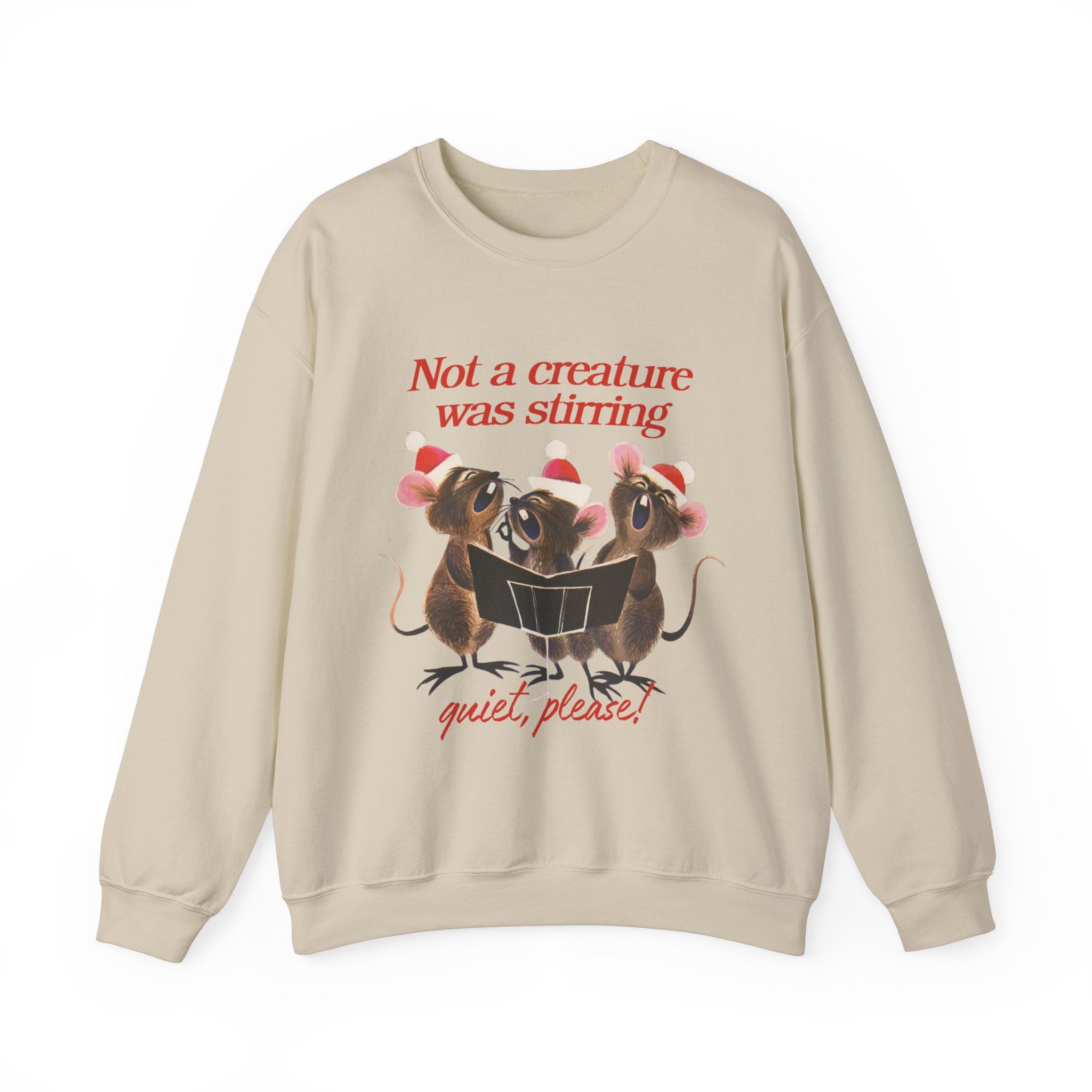 Not a Creature Was Stirring Holiday Gildan Crewneck Sweatshirt