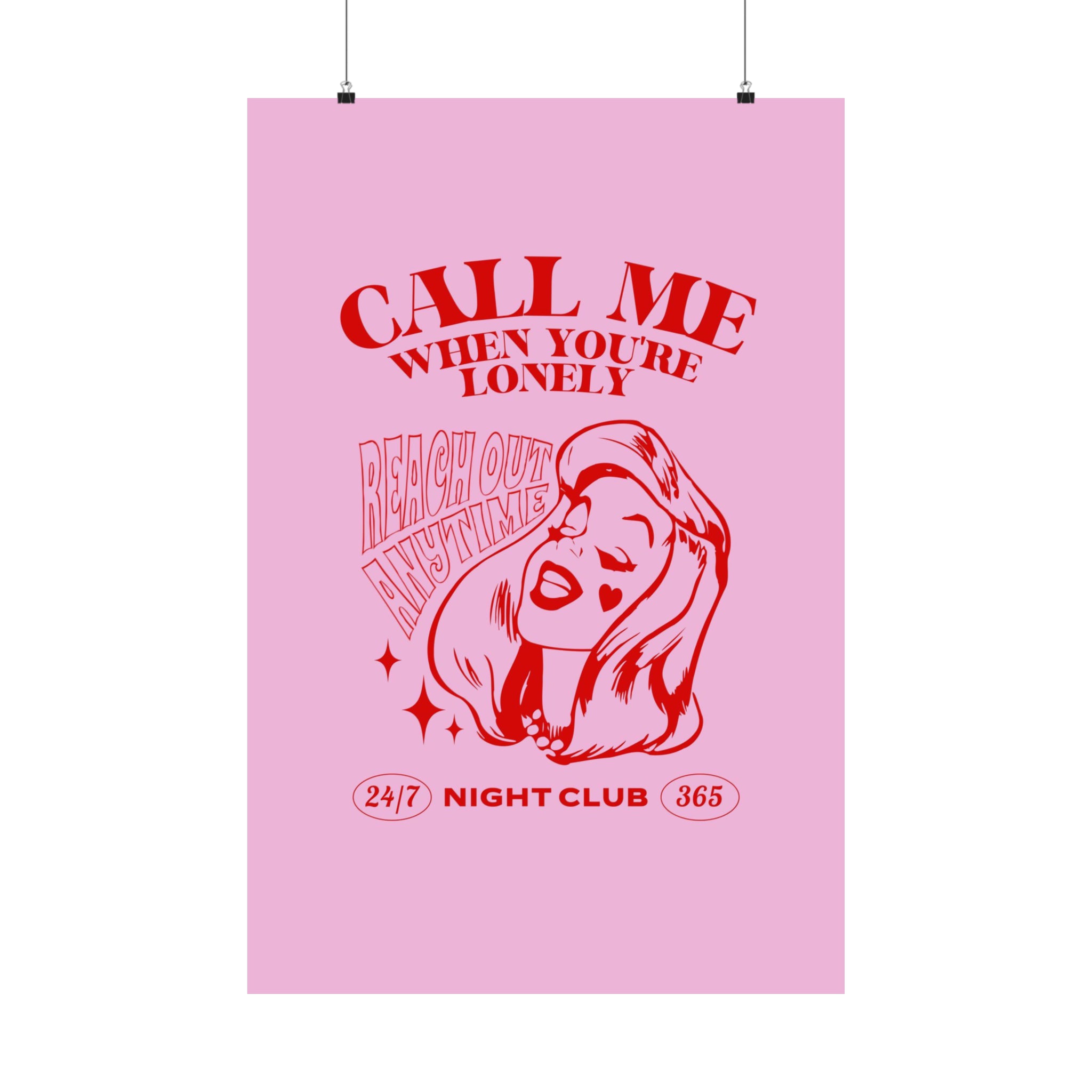 Call Me If You're Lonely Physical Poster