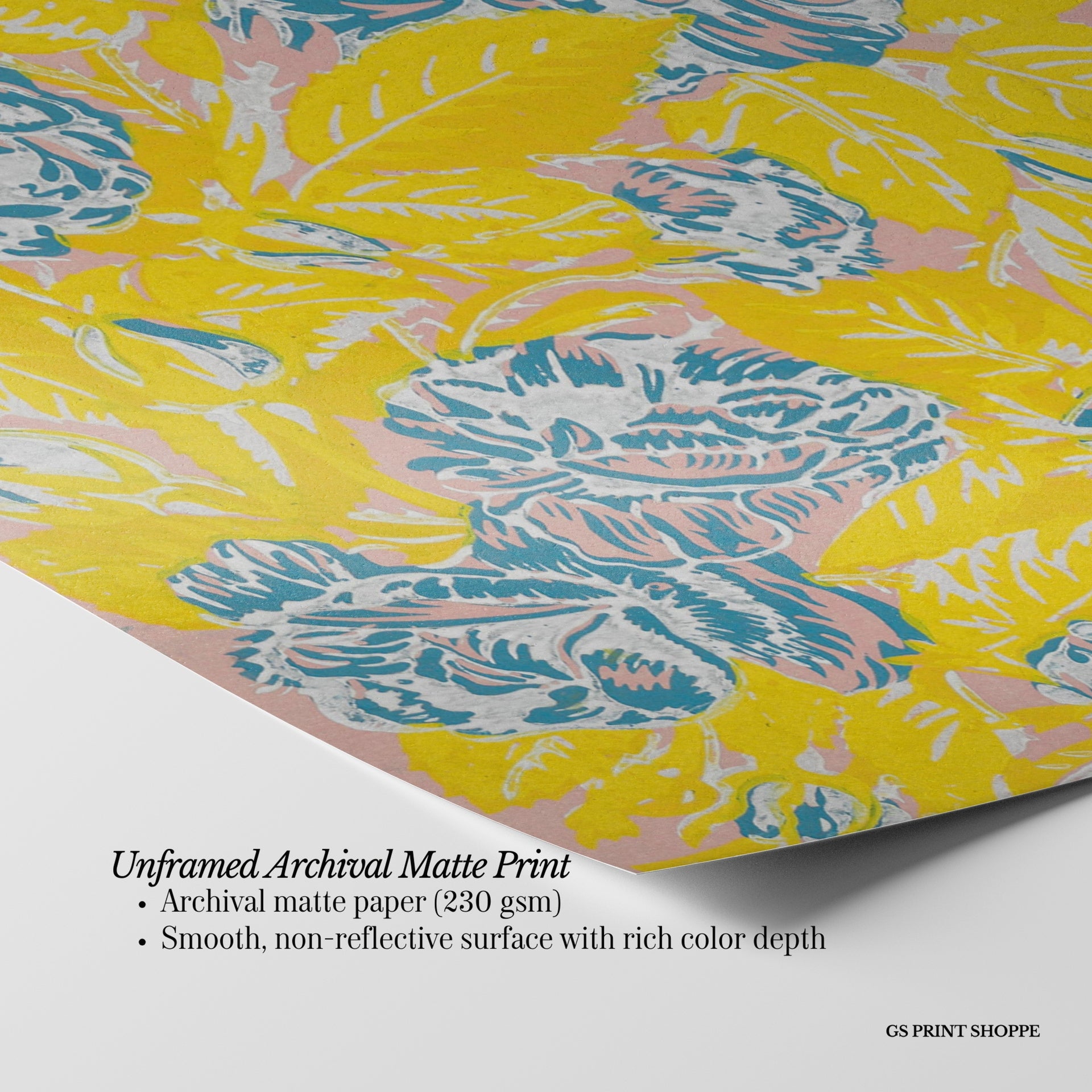 Yellow Papier Horizontal Art Print