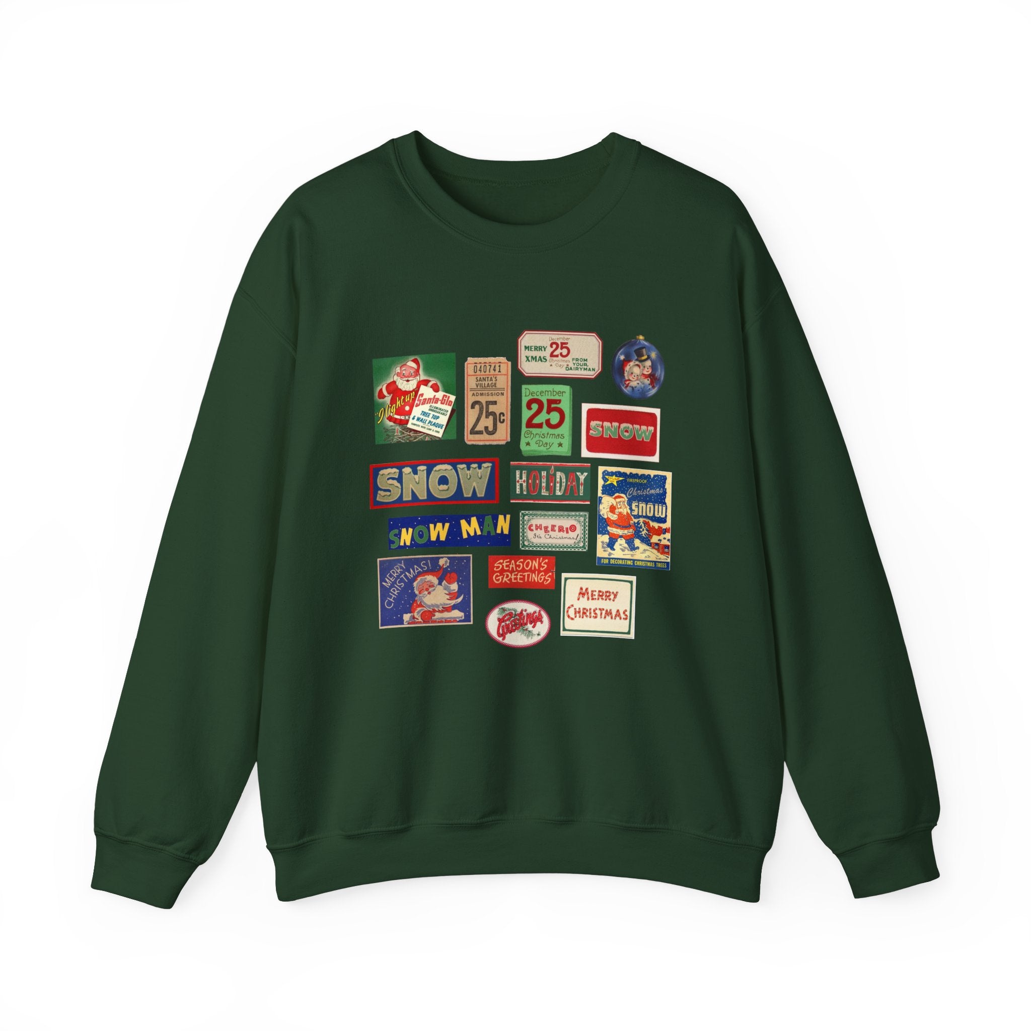 Christmas Stamps Holiday Gildan Crewneck Sweatshirt