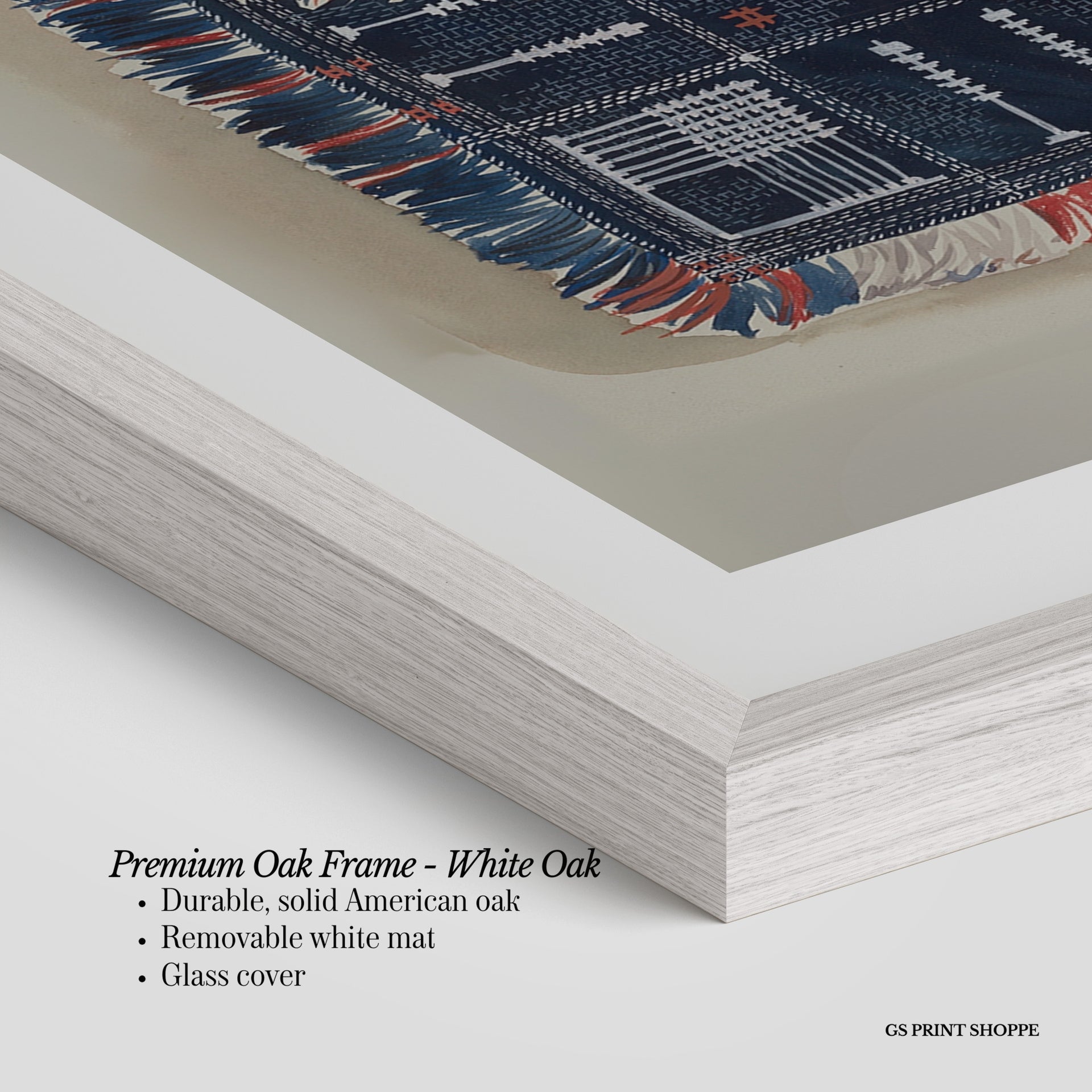 Blue Quilt Vertical Art Print