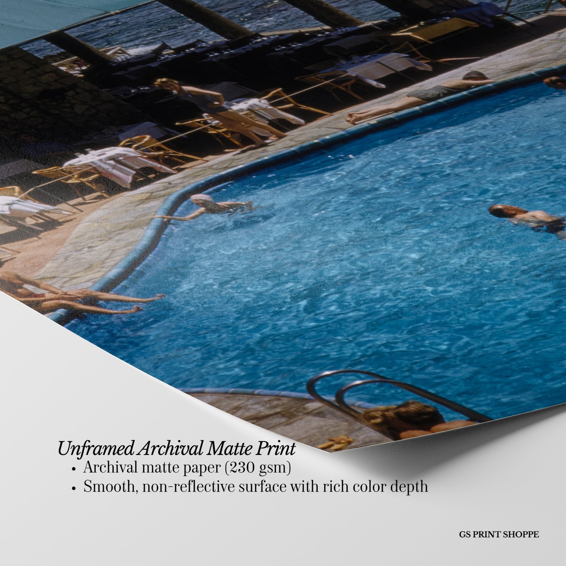 Capri Pool Vertical Art Print