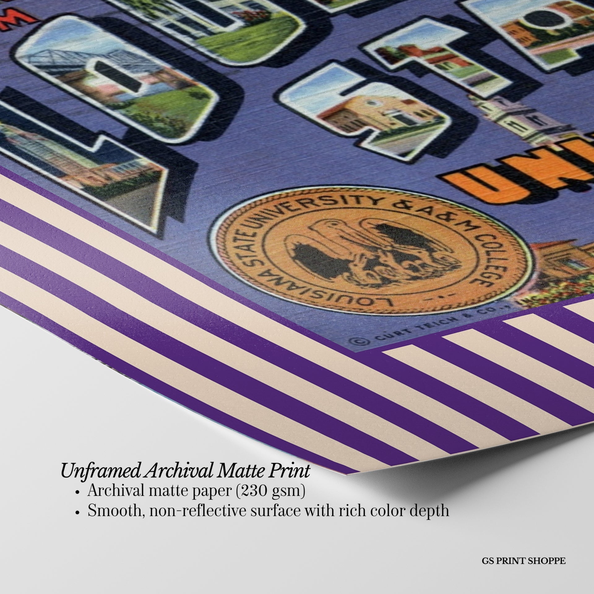 Louisiana State University Horizontal Art Print