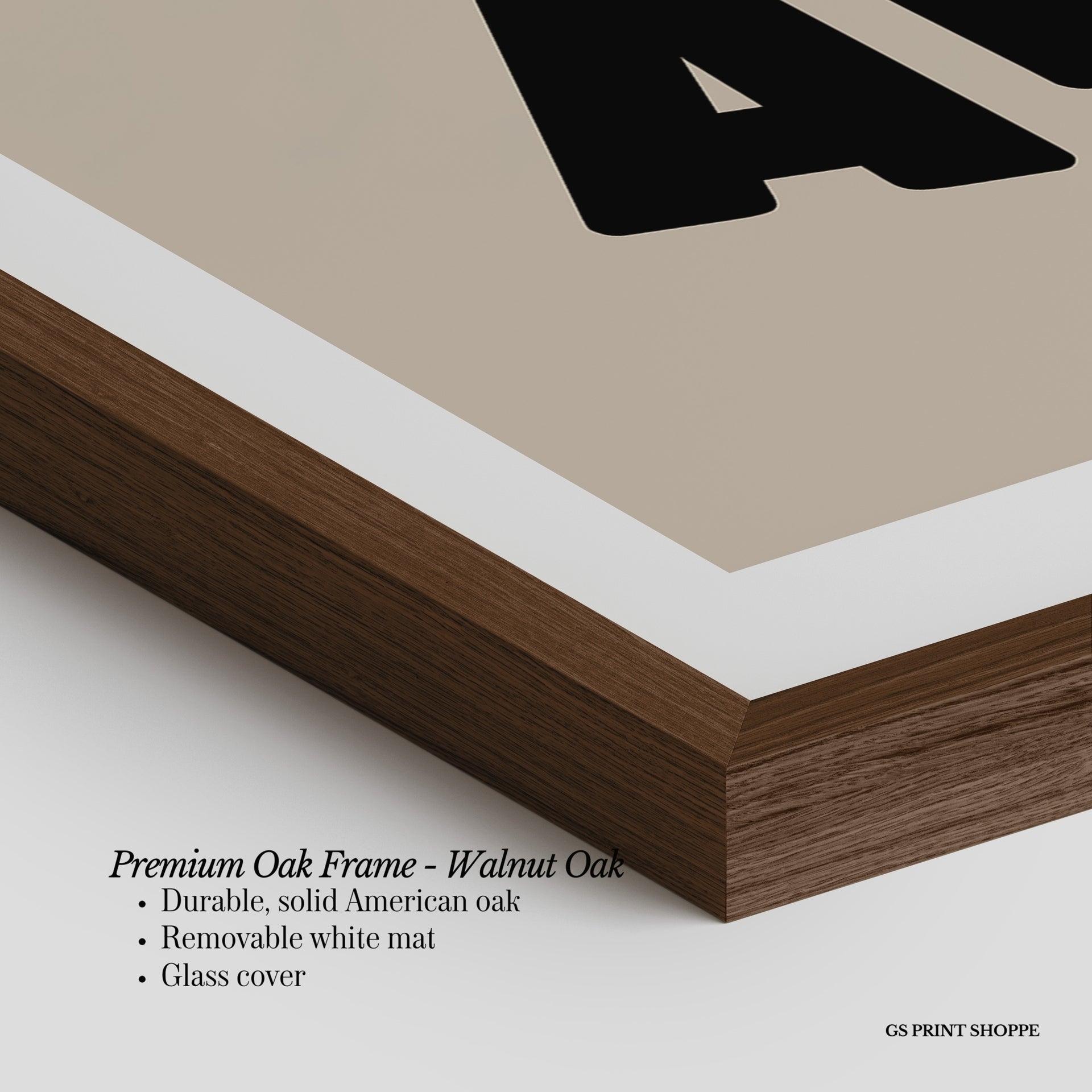 Cleveland Beige Vertical Art Print