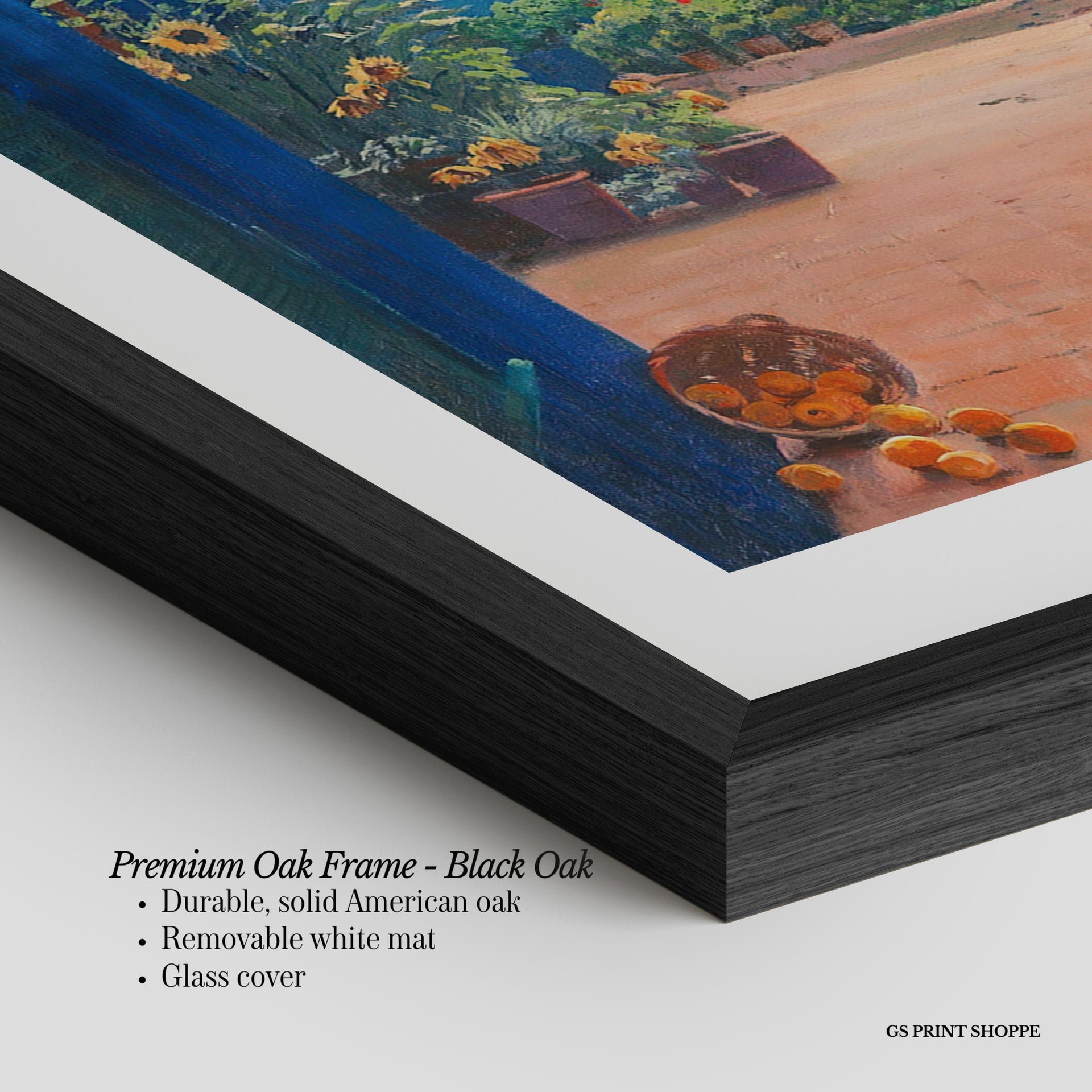 The Blue Courtyard Horizontal Art Print