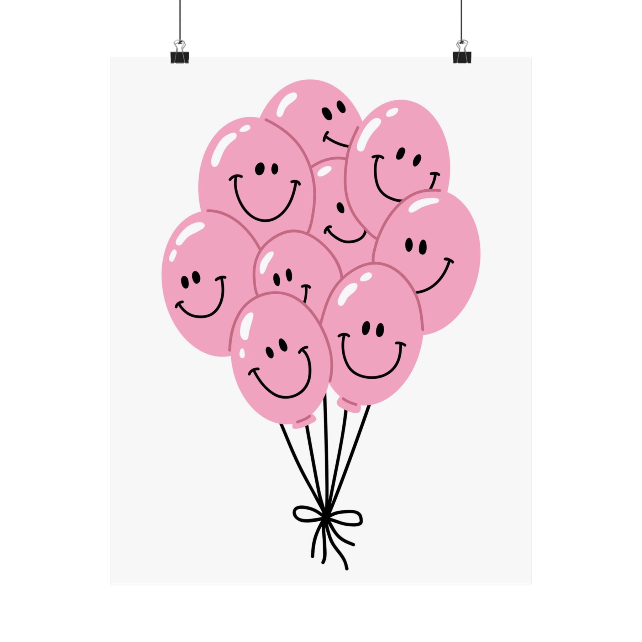 Pink Balloons Physical Poster