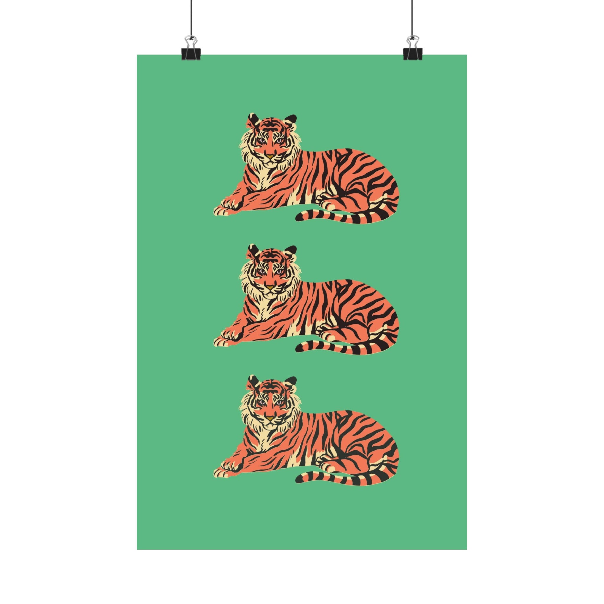 Green Tiger Physical Poster