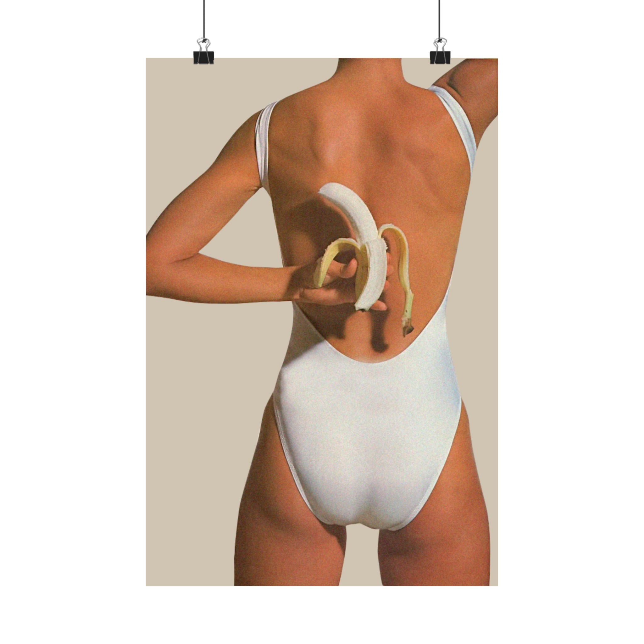 Banana Swimsuit Vintage Physical Poster