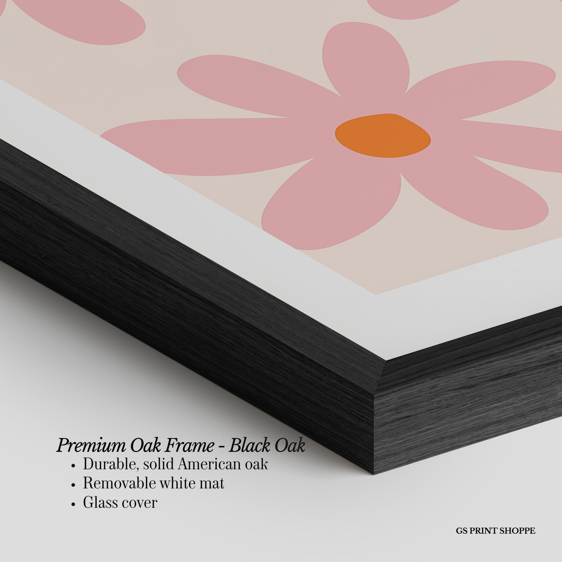 Fun Pink Flowers Vertical Art Print