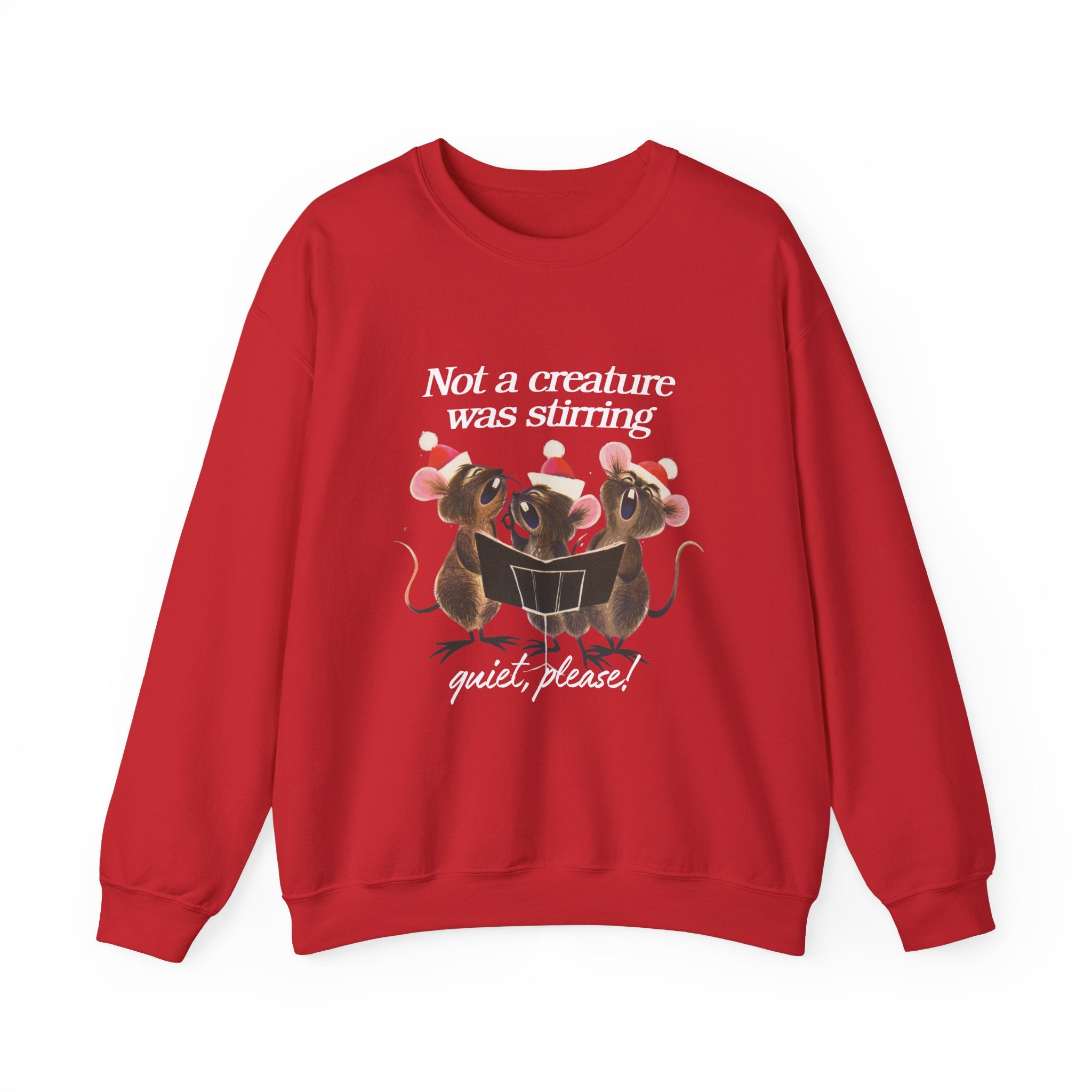 Not a Creature Was Stirring Holiday Gildan Crewneck Sweatshirt