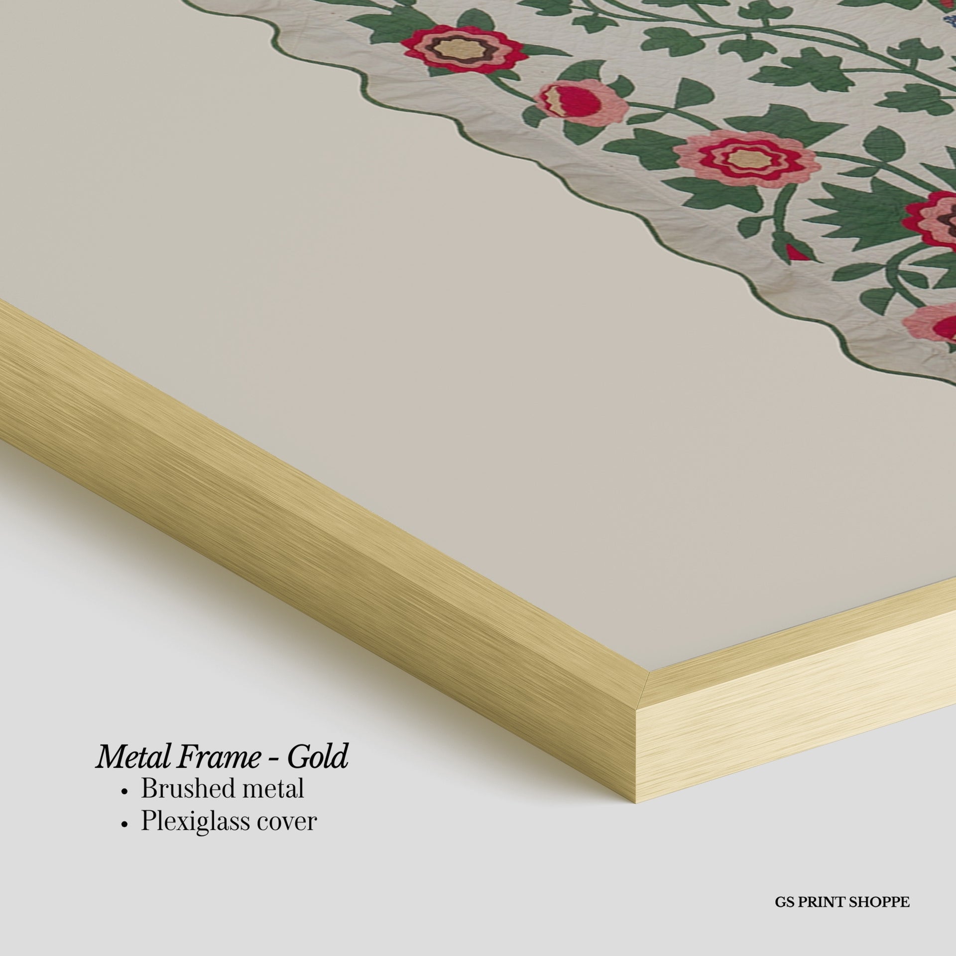 Floral Quilt Horizontal Art Print