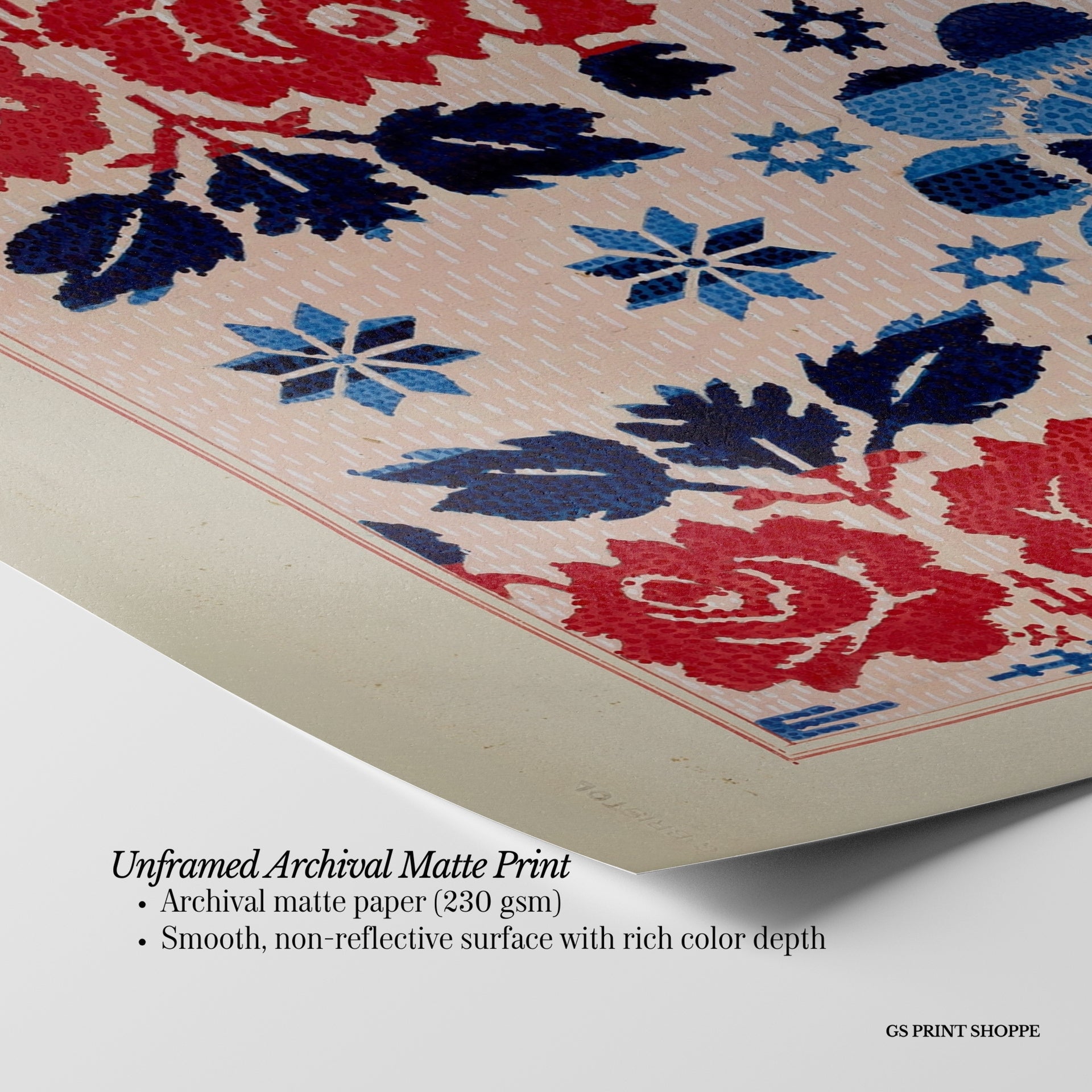 Pink and Red Coverlet Horizontal Art Print