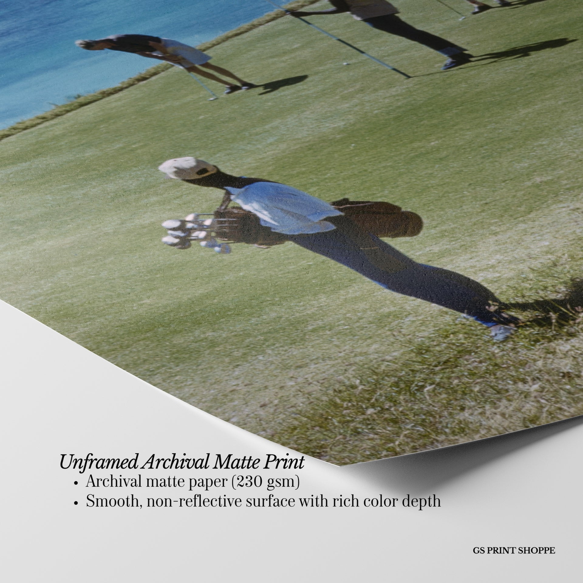 Seaside Golf Vertical Art Print