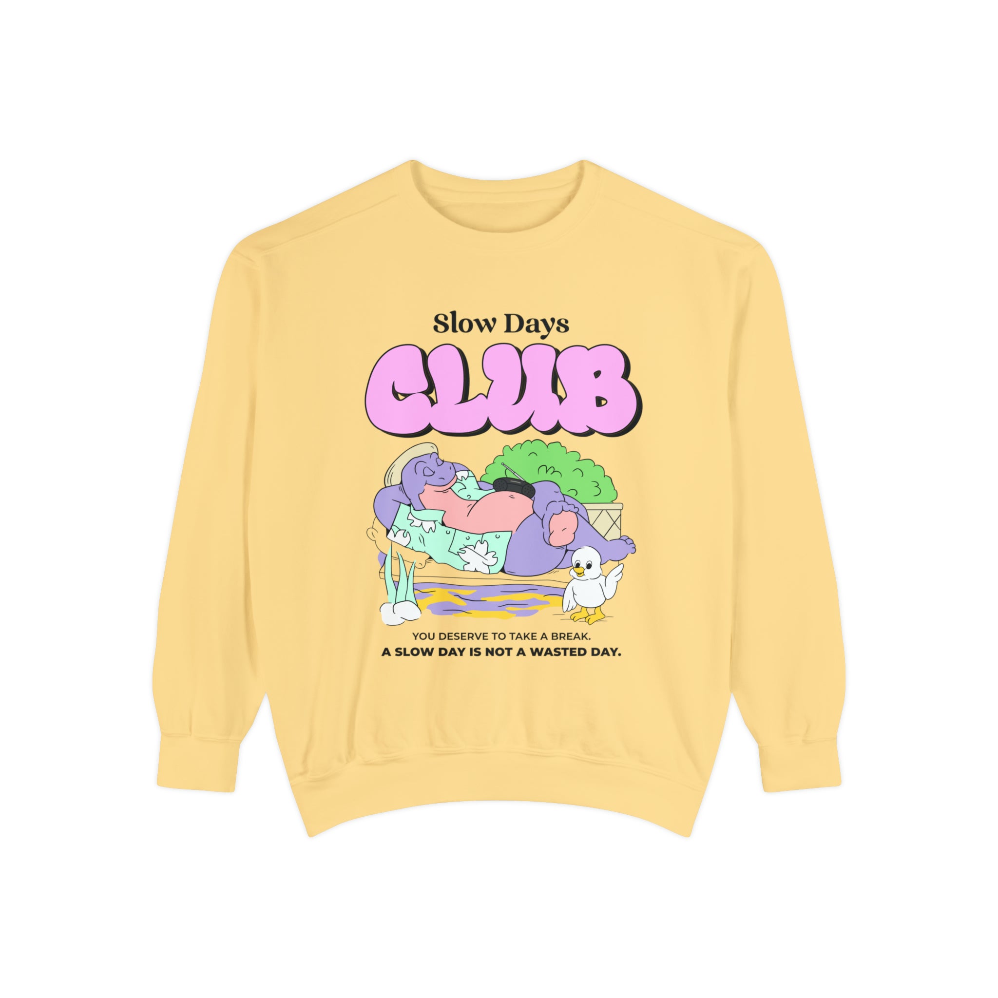 Slow Days Club Comfort Colors Crewneck Sweatshirt