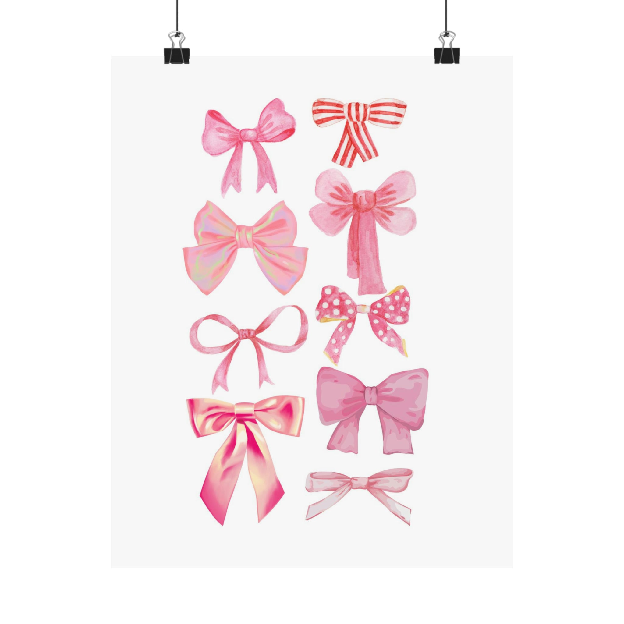 Pink Bows Physical Poster