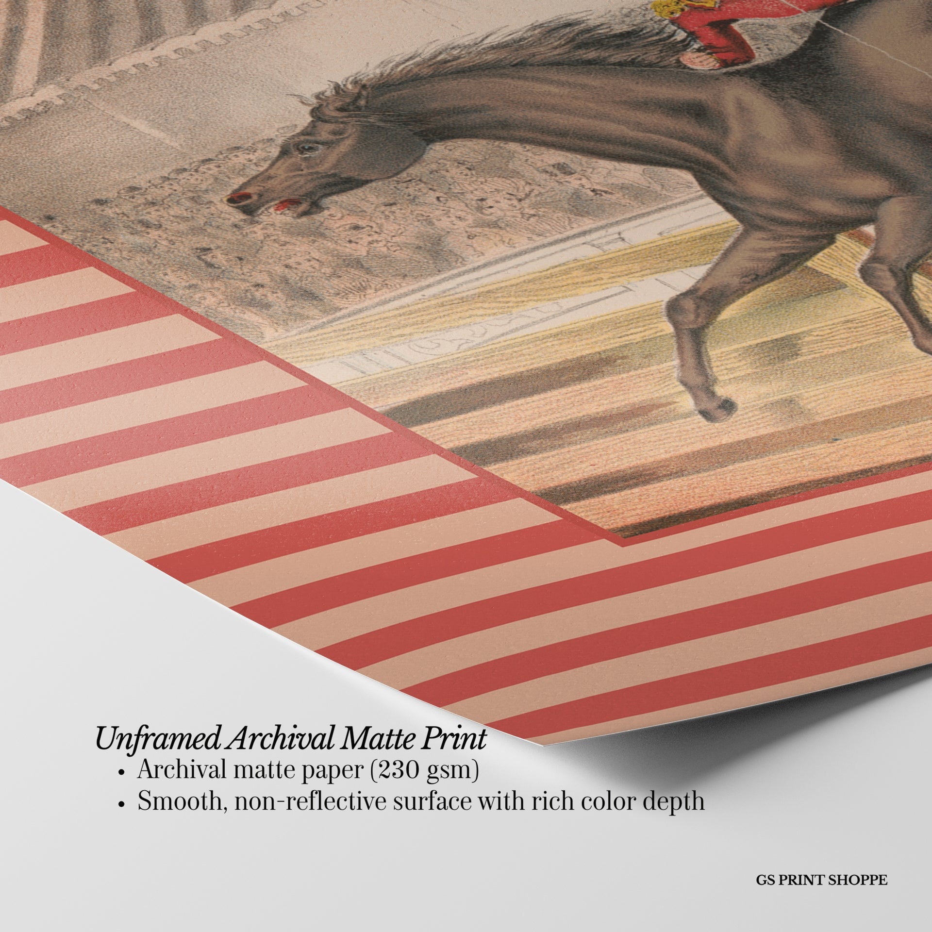 Horse Circus Horizontal Art Print