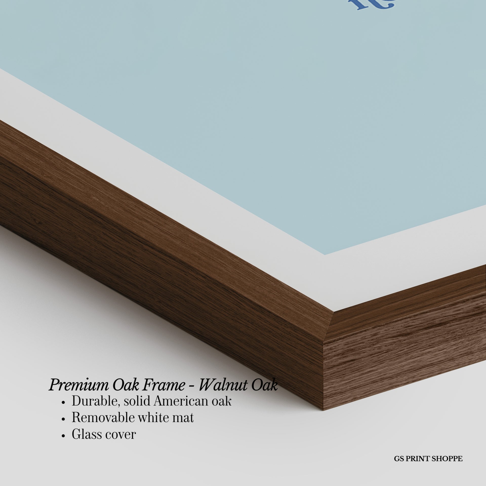 Thanks For Coming Vertical Art Print - Baby Blue
