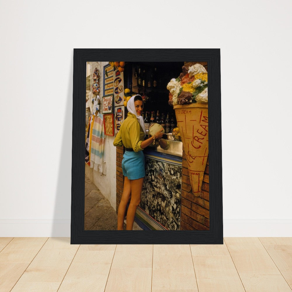 FRAMED VINTAGE PHOTOGRAPH - Premium Matte Paper Wooden Framed Poster - Italy