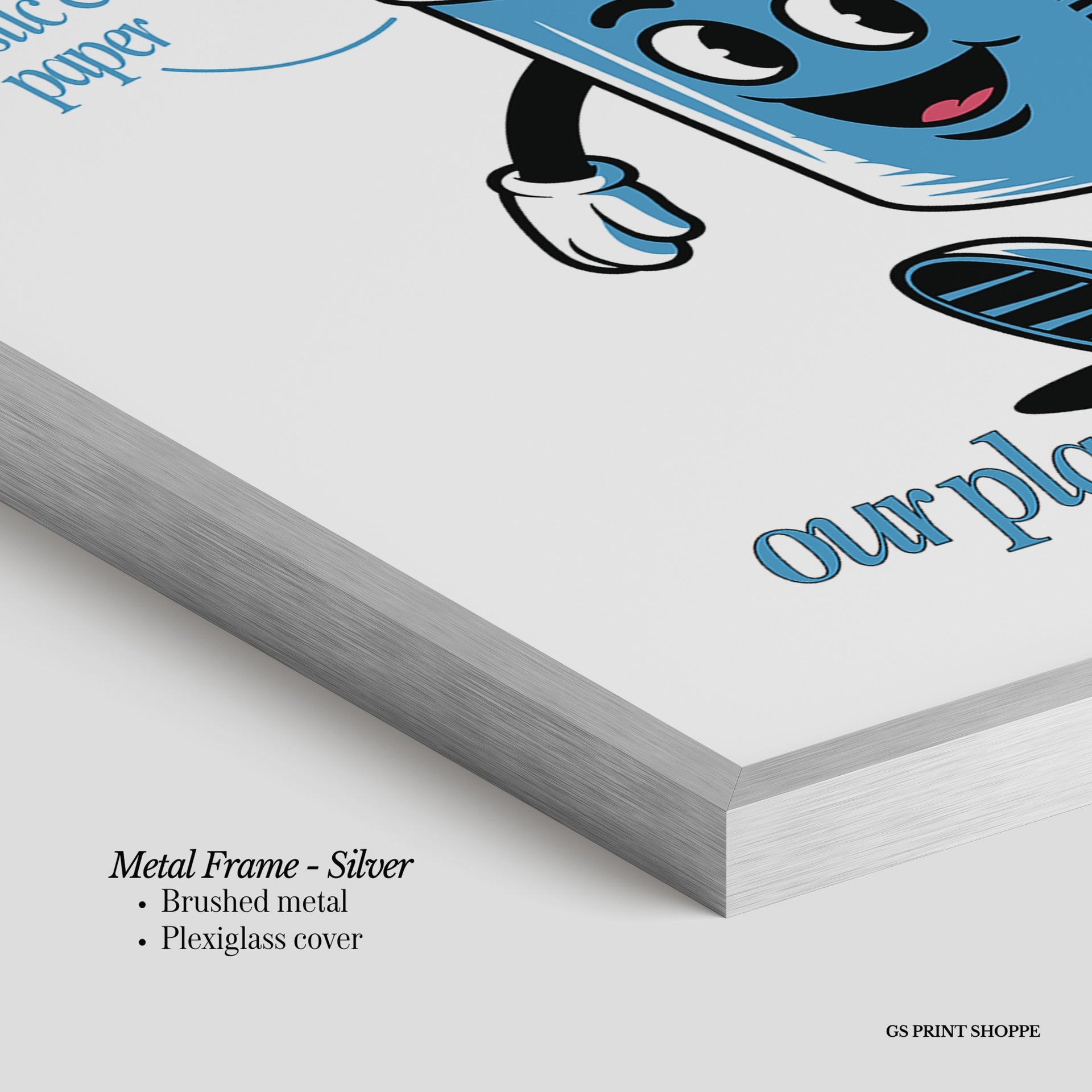 Please Recycle Vertical Art Print - White