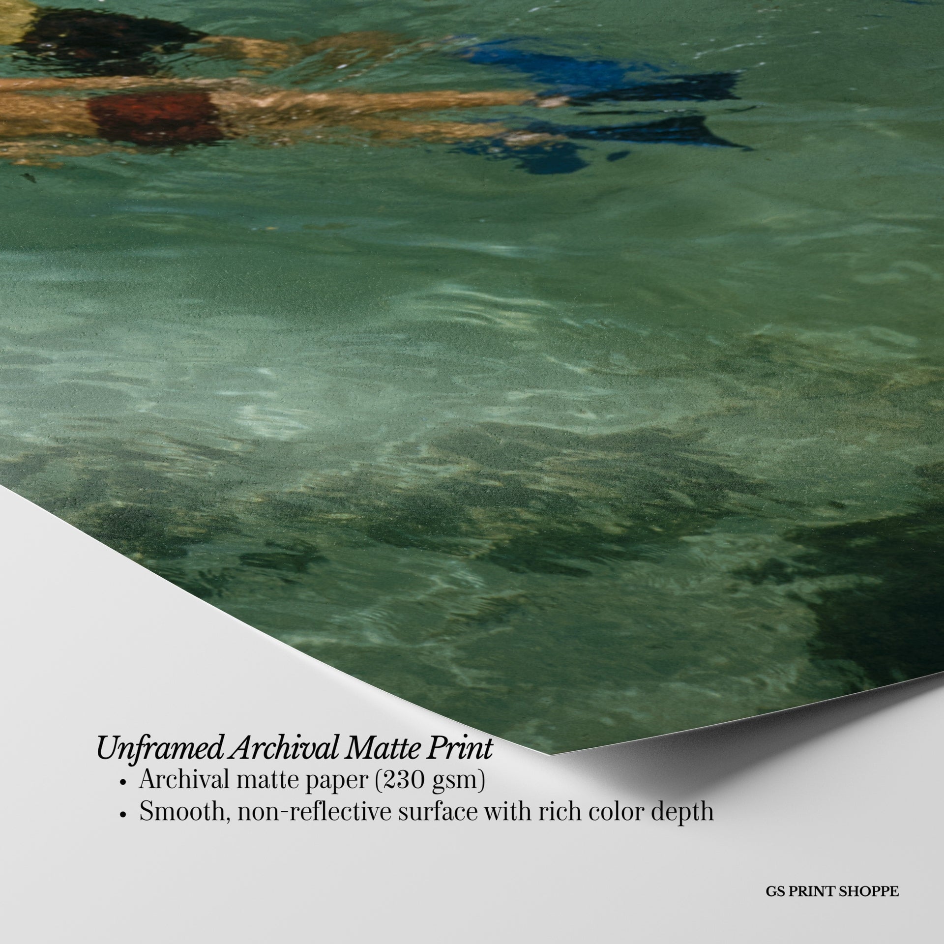 Snorkelers Rowboat Vertical Art Print
