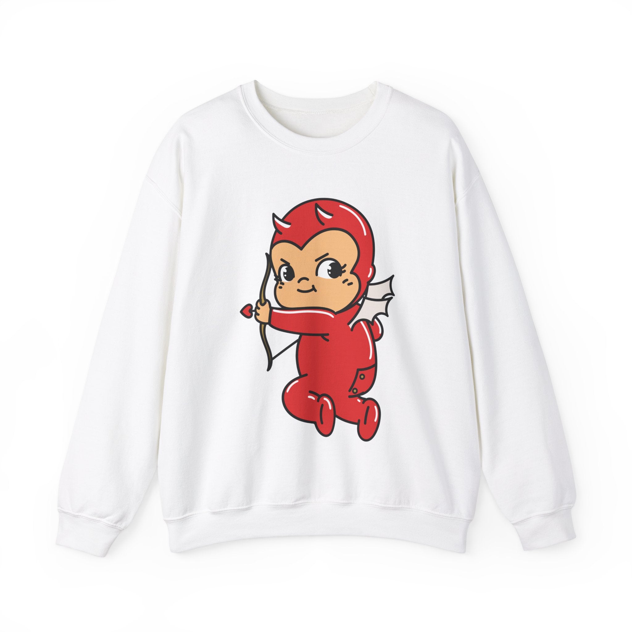 Cupid Retro Cartoon Valentine Crewneck Sweatshirt