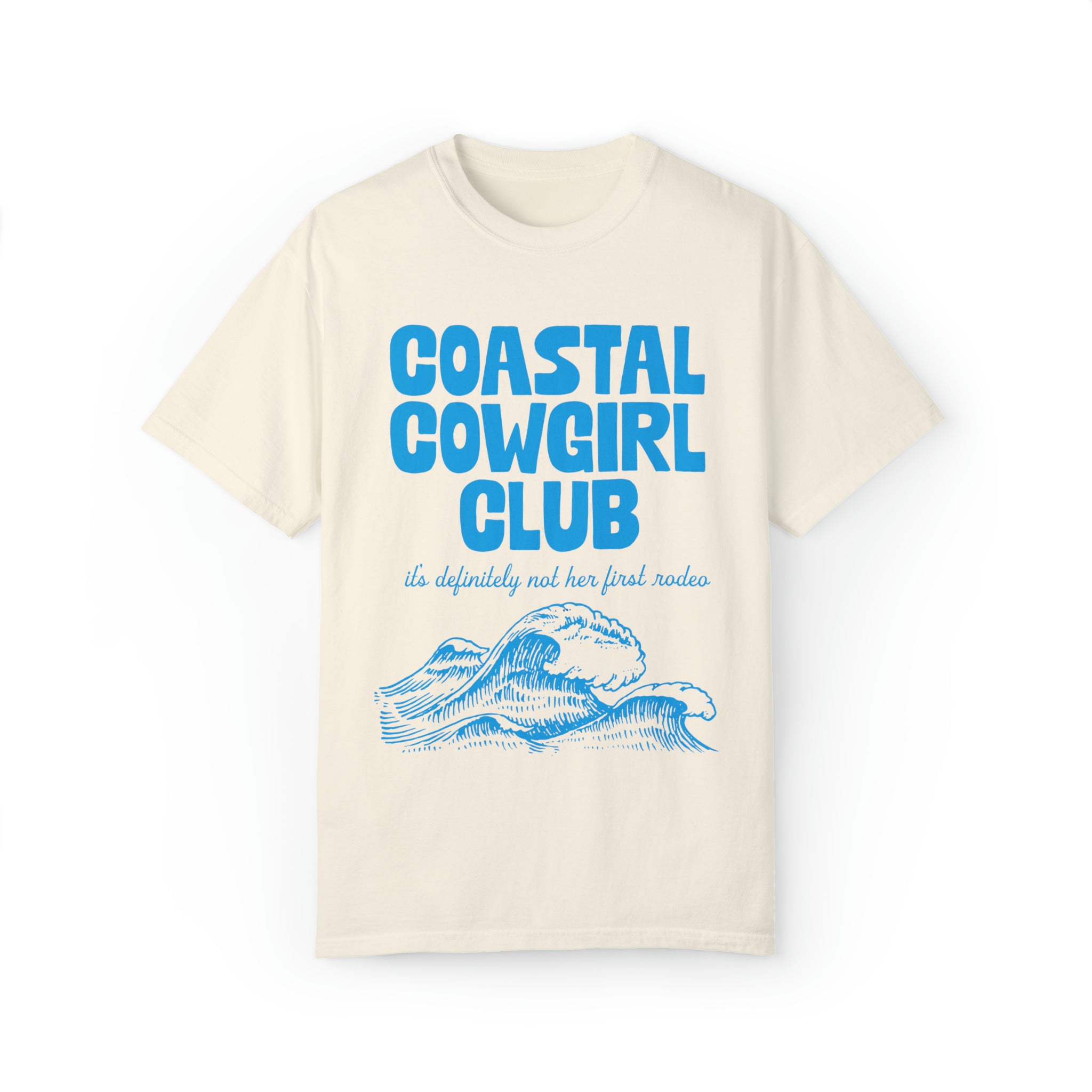 Coastal Cowgirl Club Comfort Colors Crewneck in Dark yellow