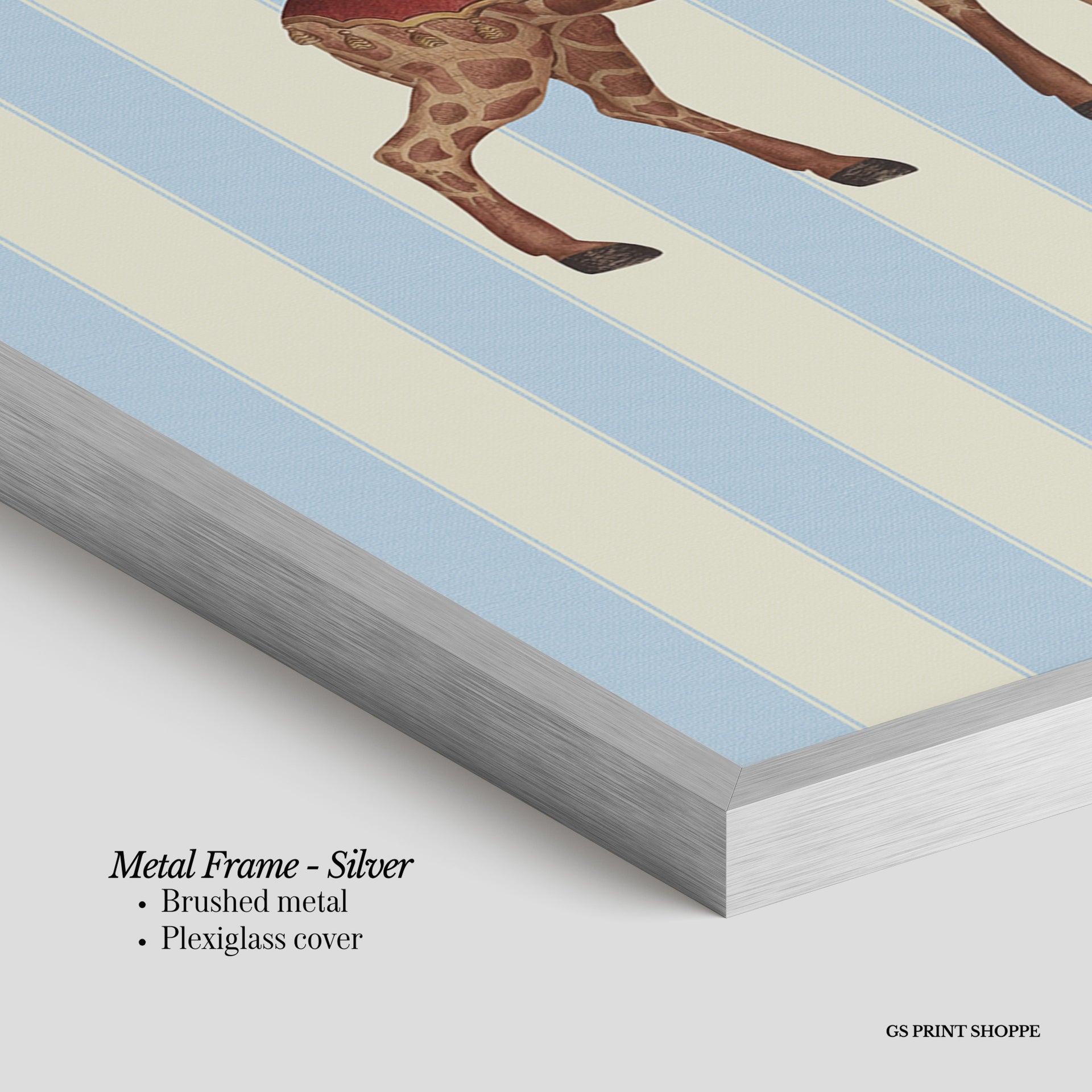 Carousel Giraffe Vertical Art Print