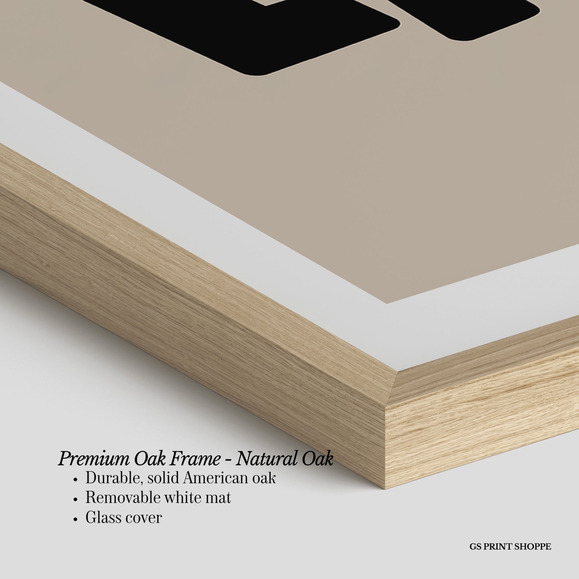 Dallas Beige Vertical Art Print