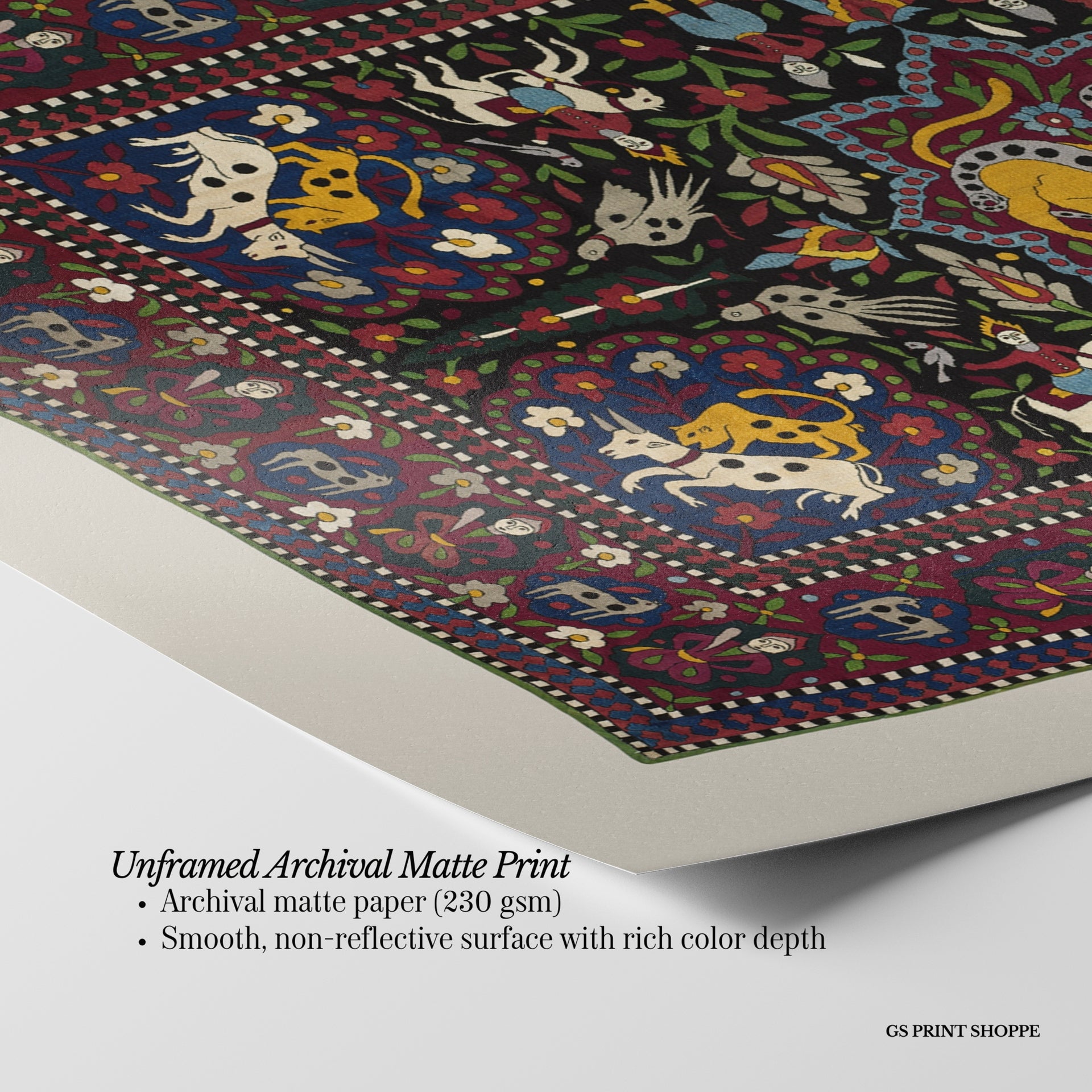 Maroon Rug Horizontal Art Print