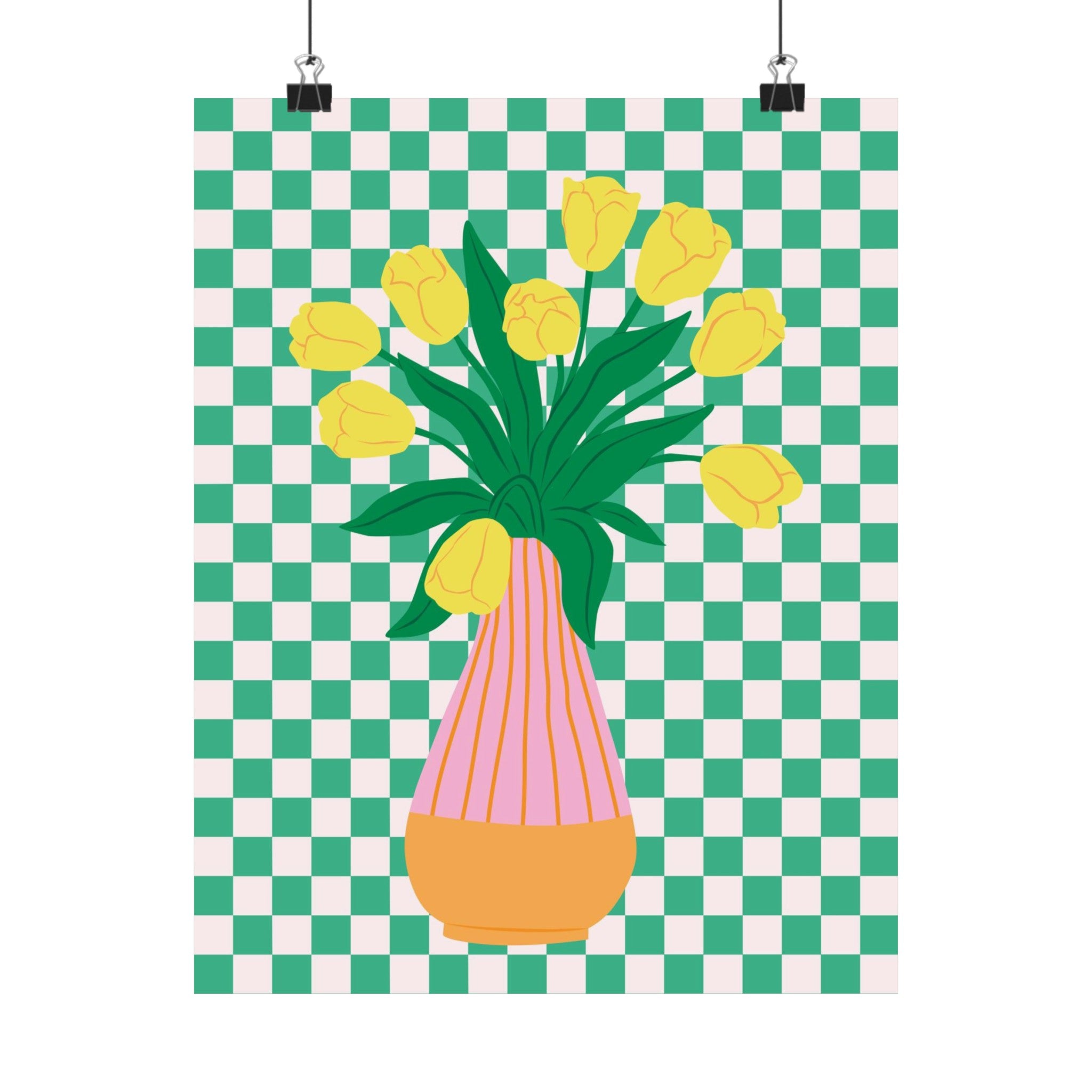 Yellow Tulip Bouquet Poster