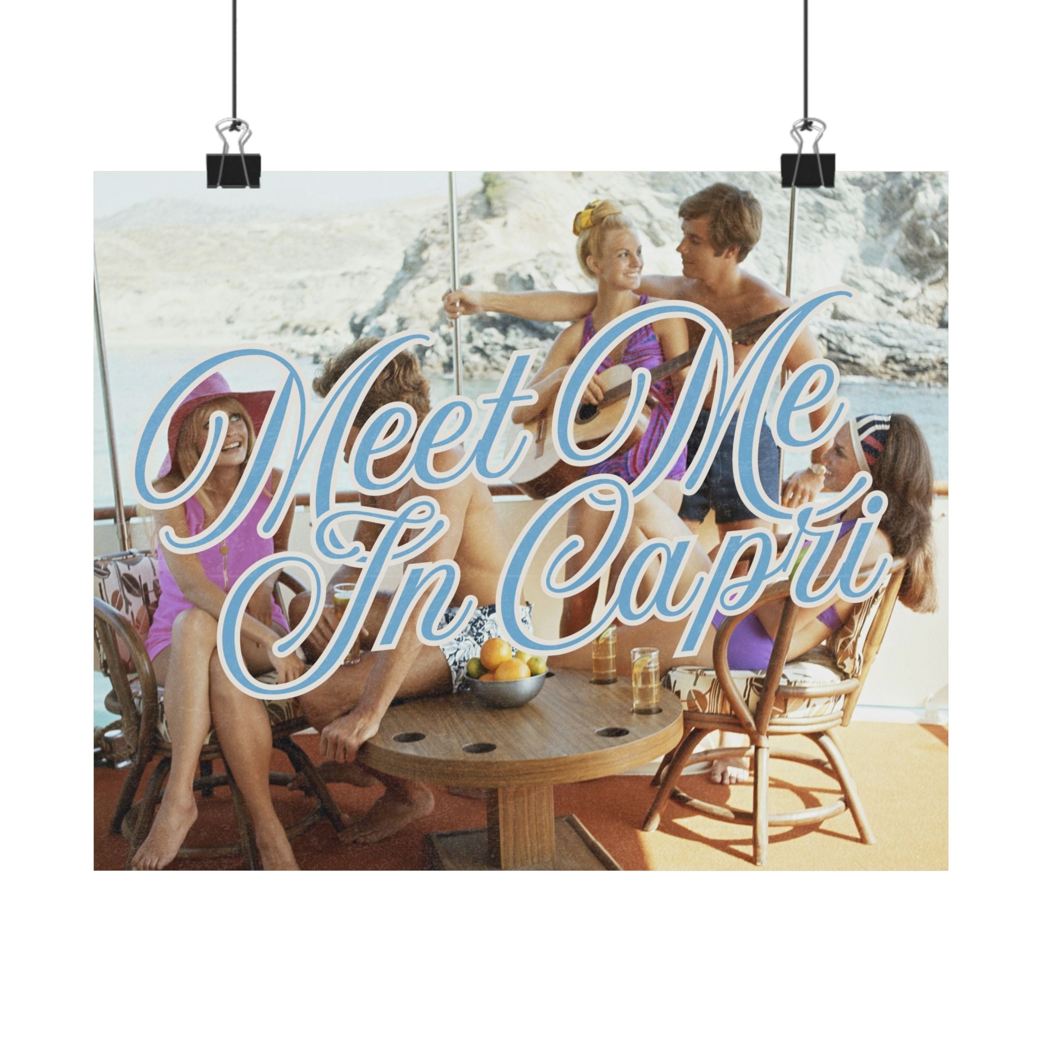 Meet Me In Capri Horizontal Poster