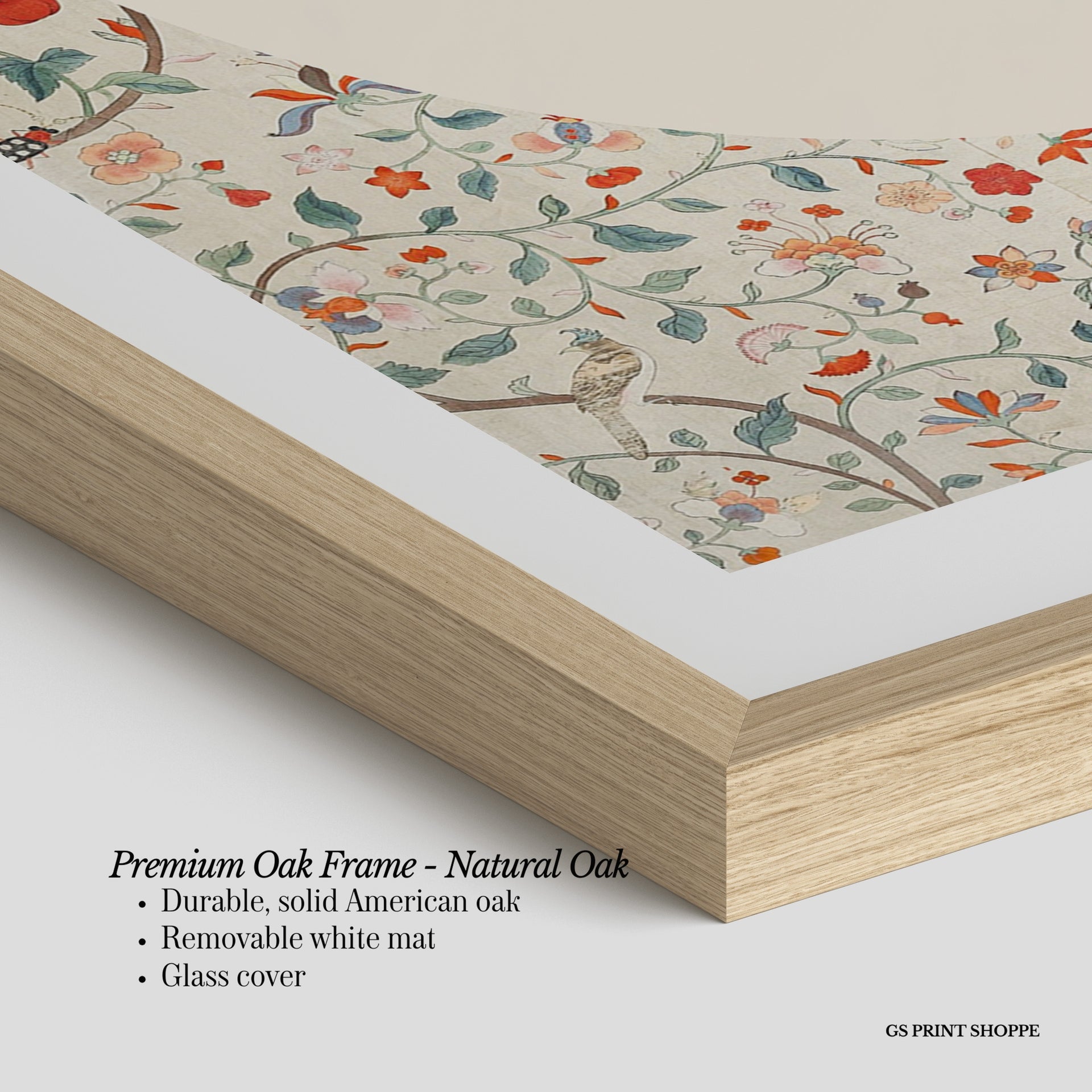 Chintz Orange Vertical Art Print