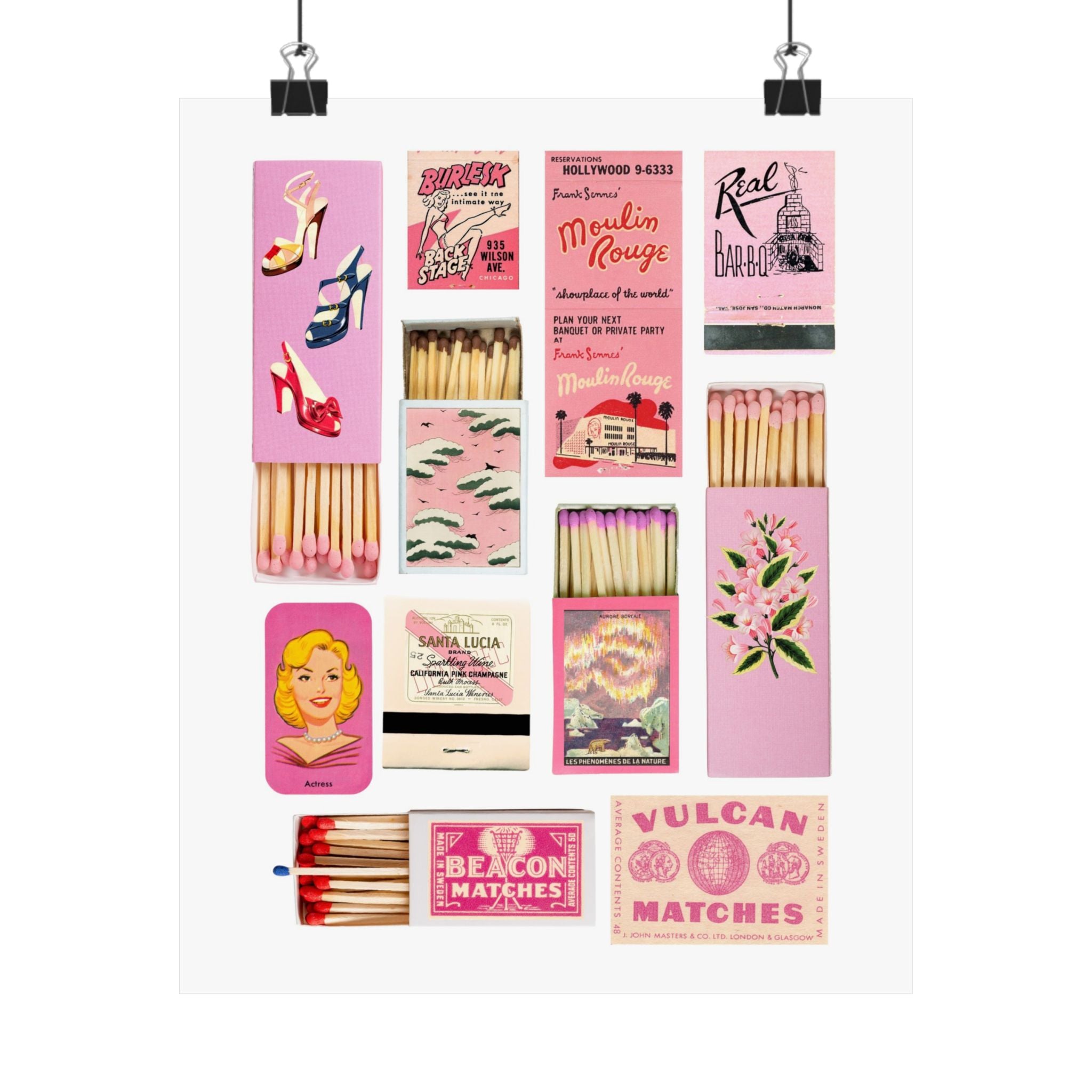 Matchbook Pink Vertical Physical Poster