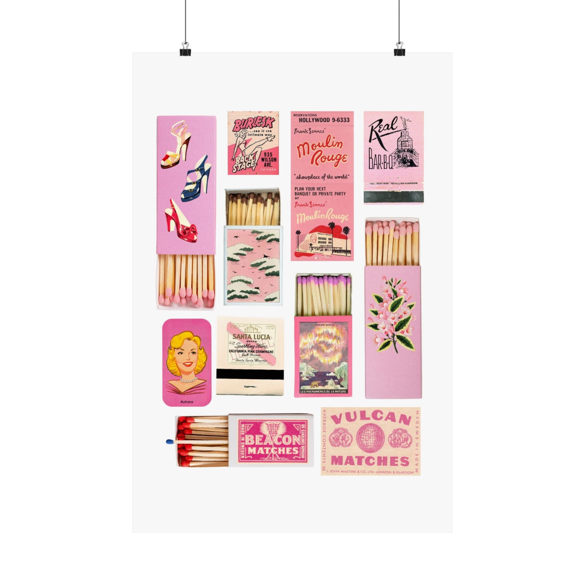 Matchbook Pink Vertical Physical Poster