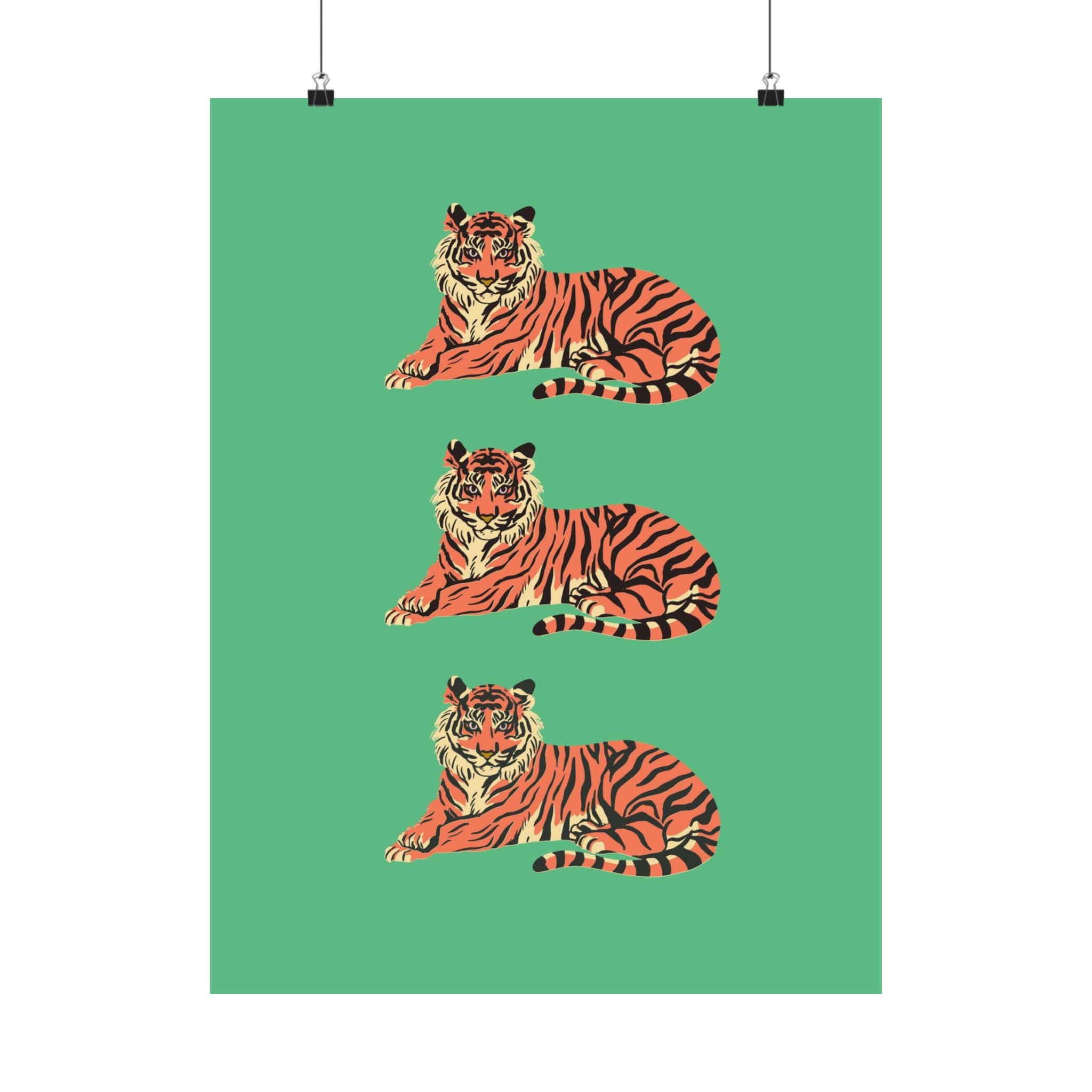 Green Tiger Physical Poster