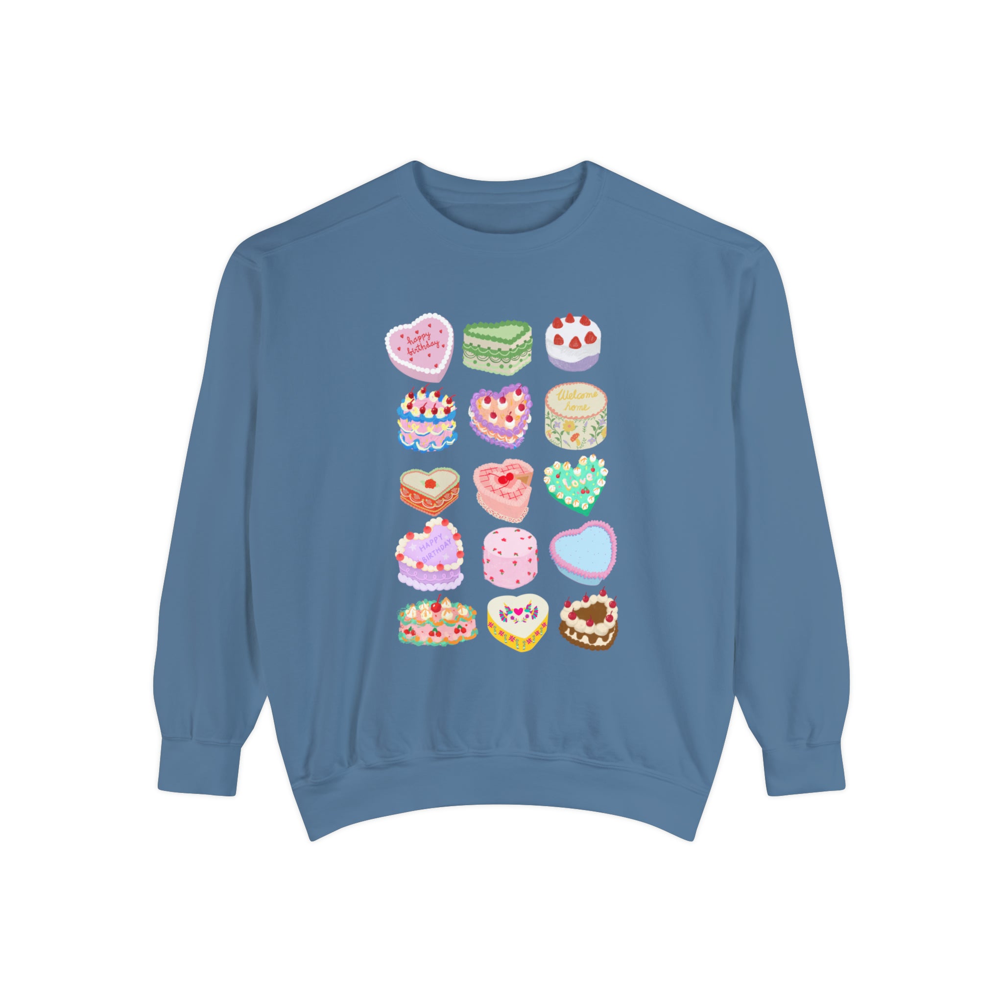 Heart Cakes Comfort Colors Crewneck Sweatshirt