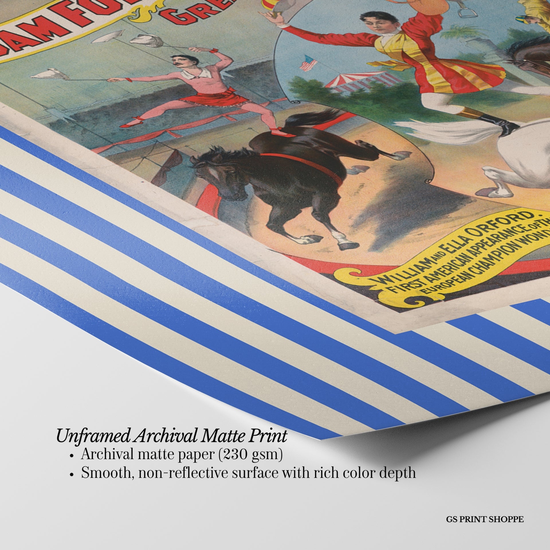 Forepaugh Circus Two Horizontal Art Print