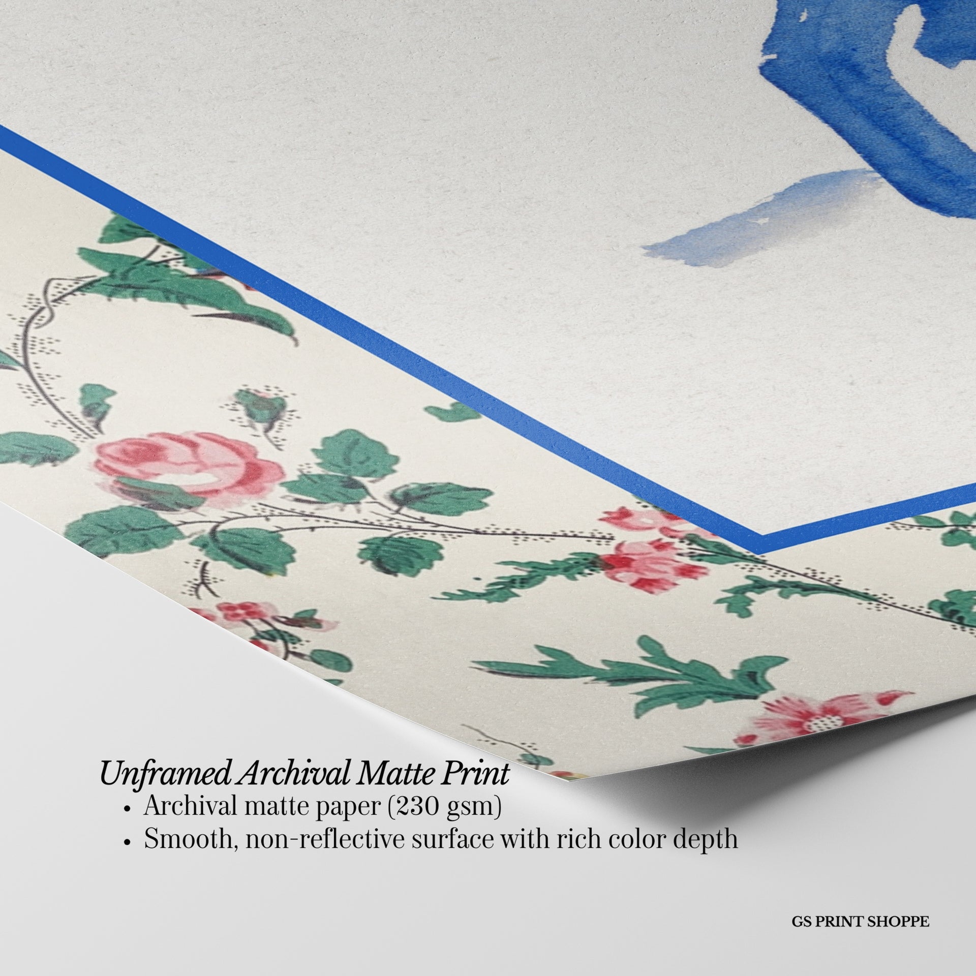 Dog Floral Horizontal Art Print