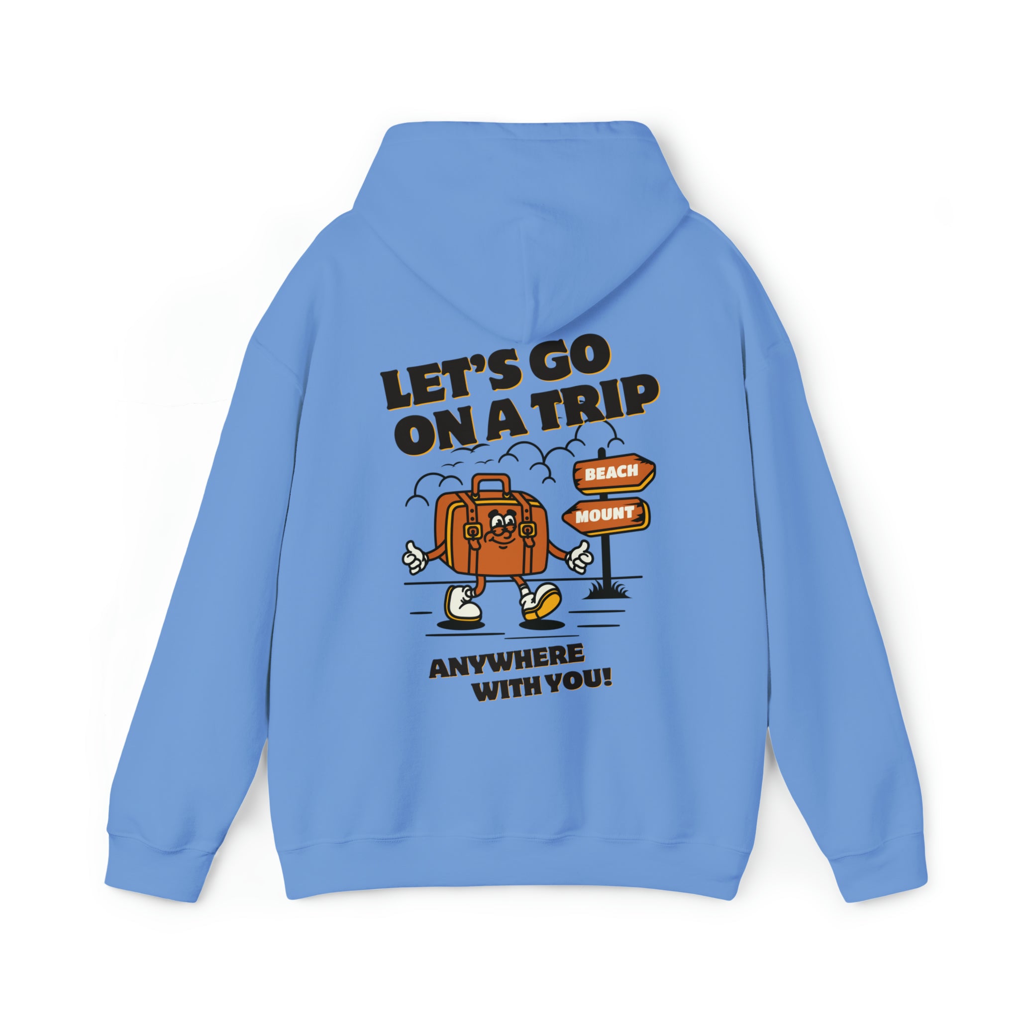 Let's Go on a Trip Cute Cartoon Hoodie Sweatshirt