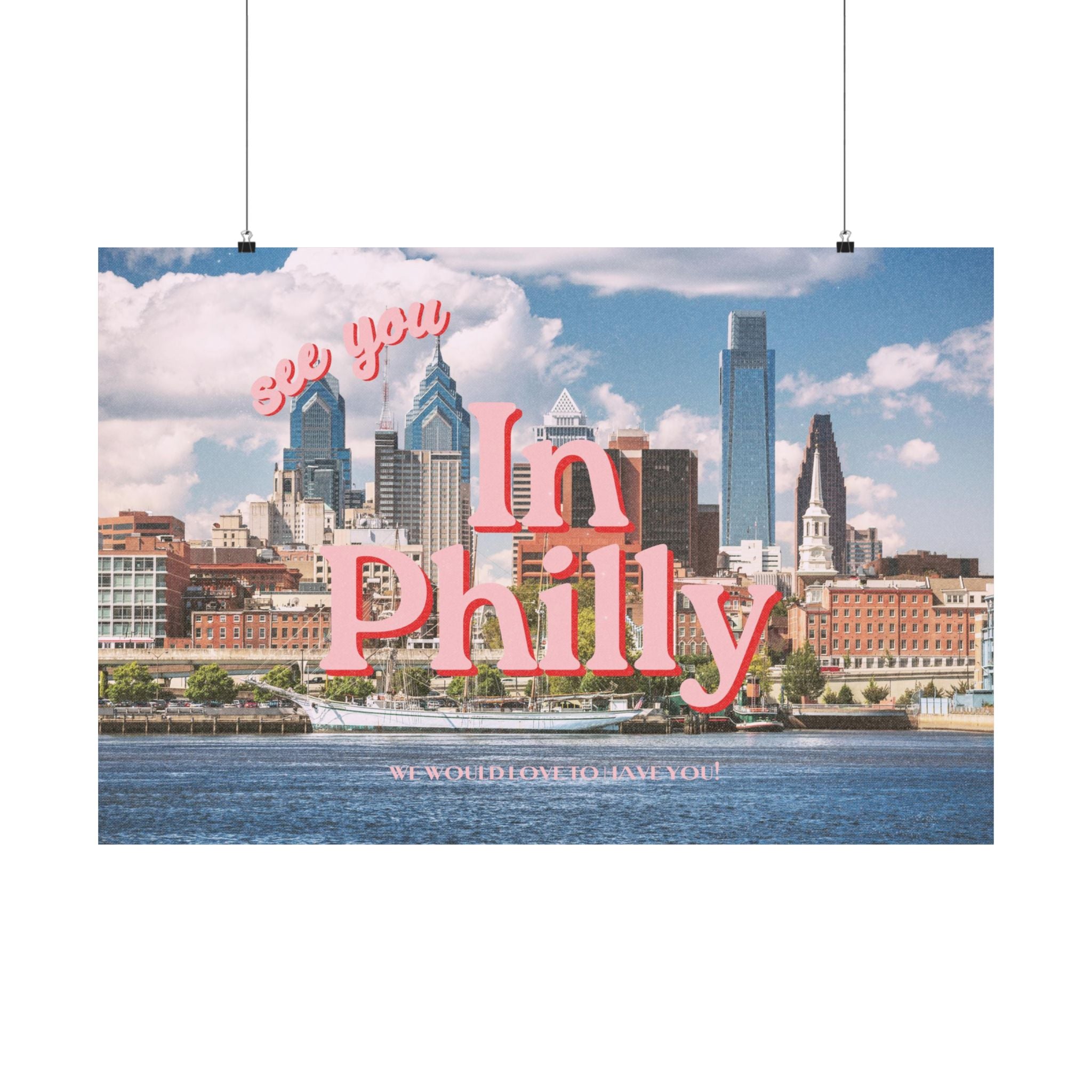 See You In Philly Philadelphia Horizontal Physical Poster